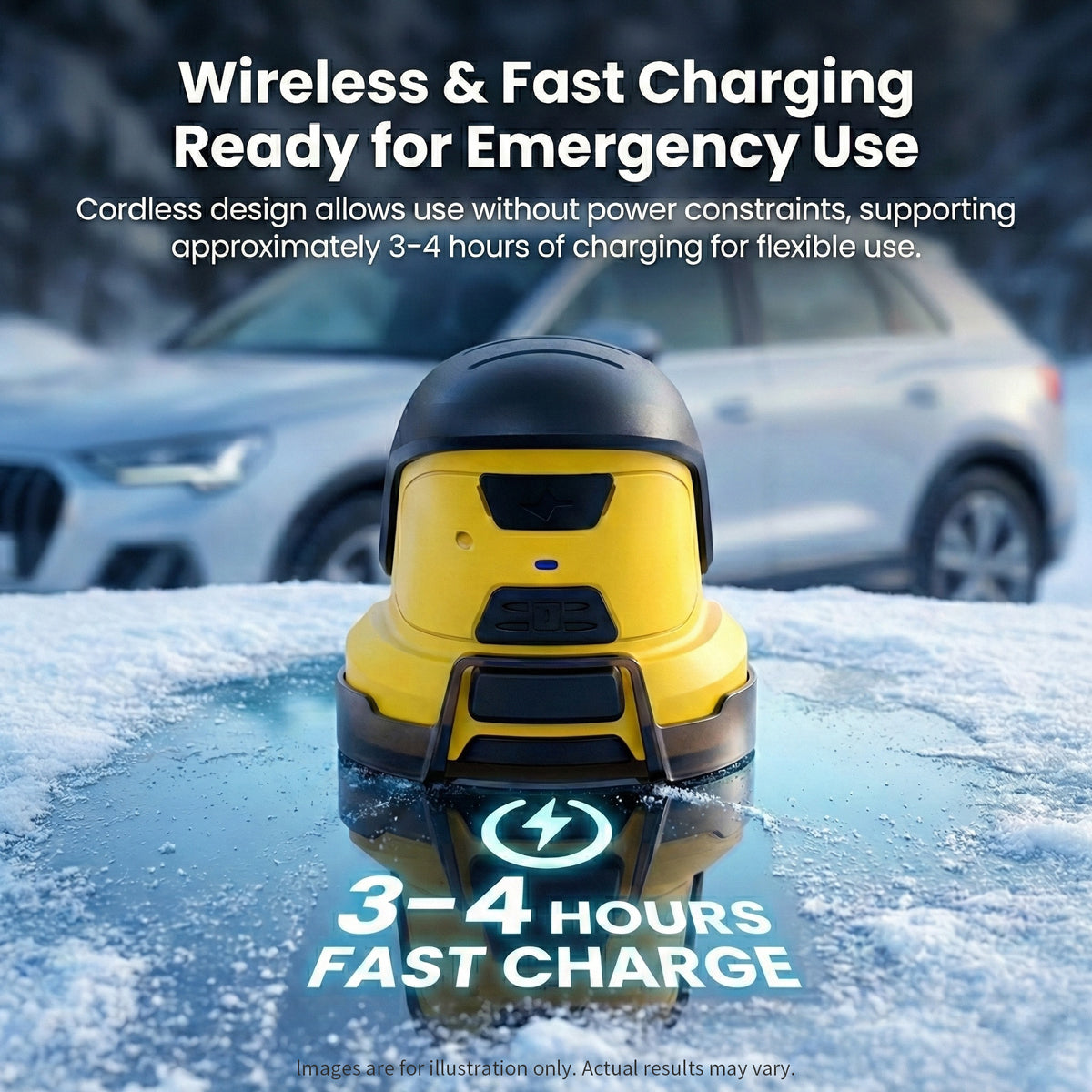 Ice Scraper – Electric Cordless Snow Remover De-icer for Car Windshield | Traverseon