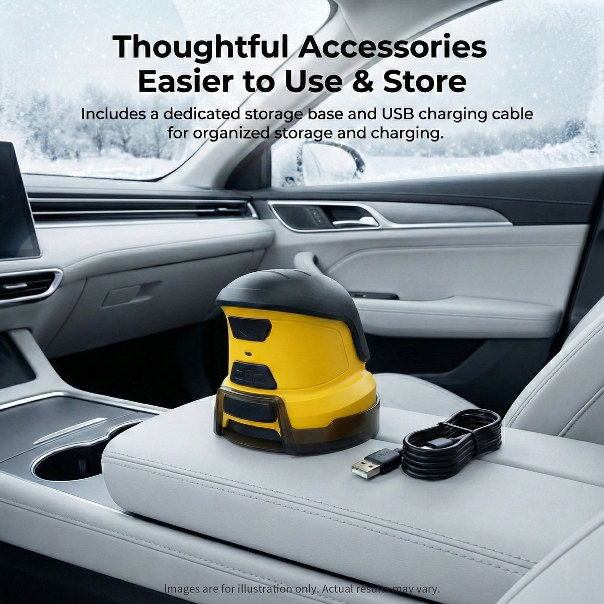 Ice Scraper – Electric Cordless Snow Remover De-icer for Car Windshield | Traverseon
