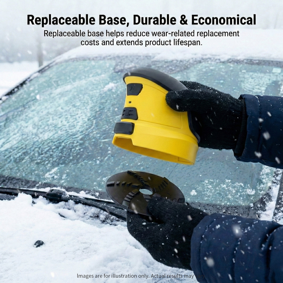 Ice Scraper – Electric Cordless Snow Remover De-icer for Car Windshield | Traverseon