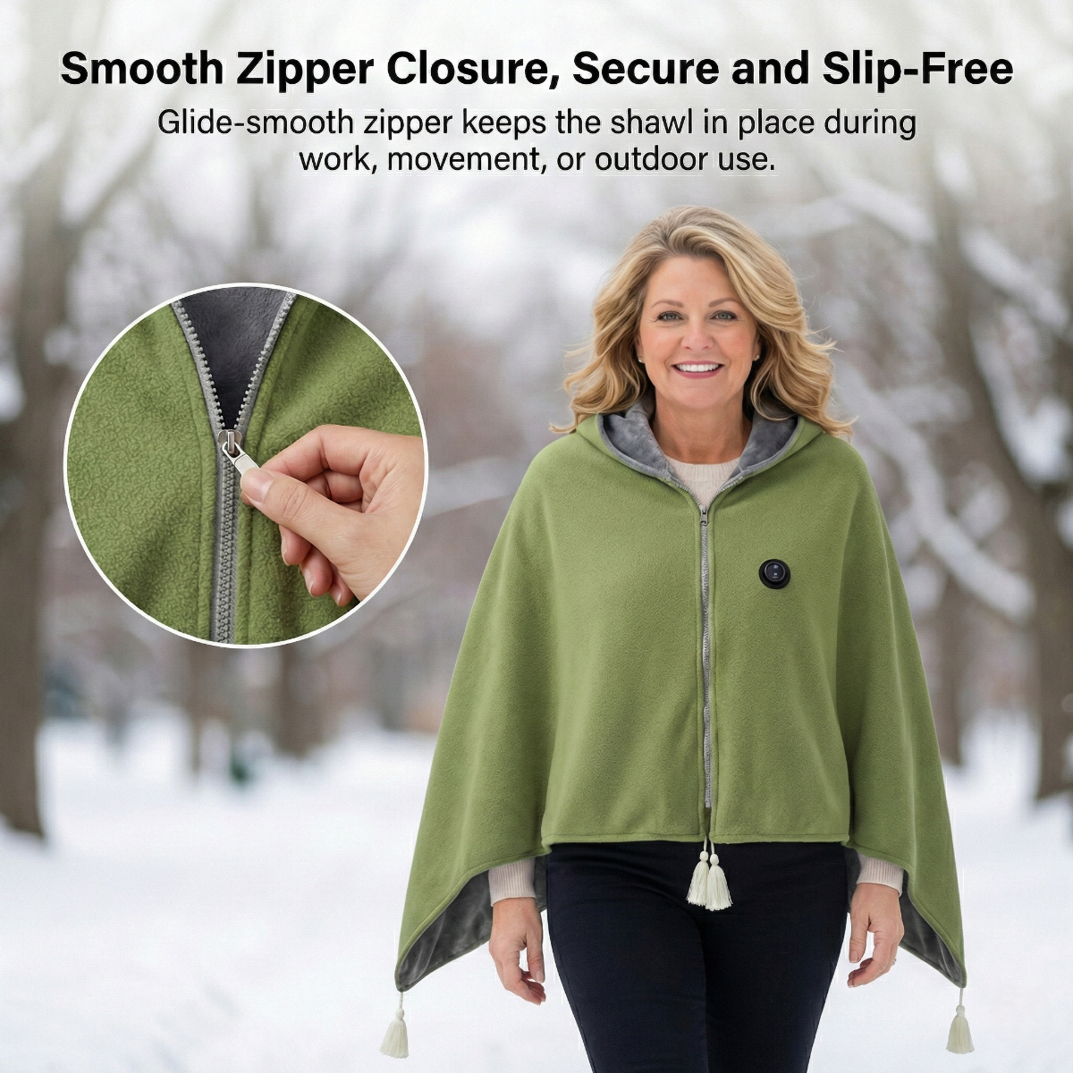 Heated Electric Blanket – Portable Shawl USB Heating Office Camping Car Outdoor | Traverseon