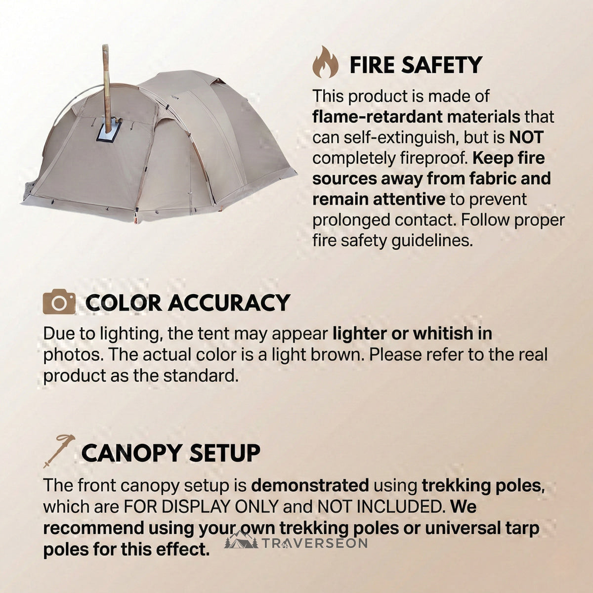 All-Season Family Hot Camping Tent with Stove Jack