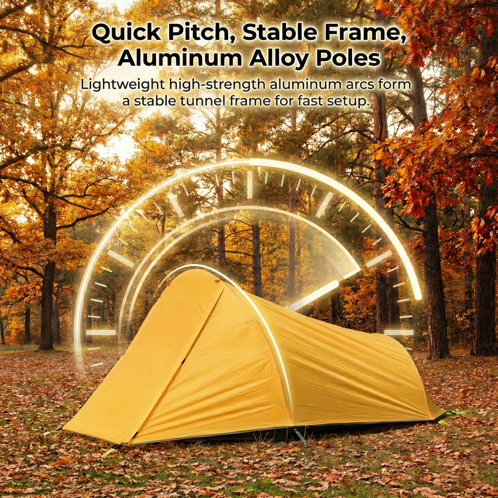 AeroDuo 2P Ultralight Tunnel Tent — 1.58 kg Compact Shelter