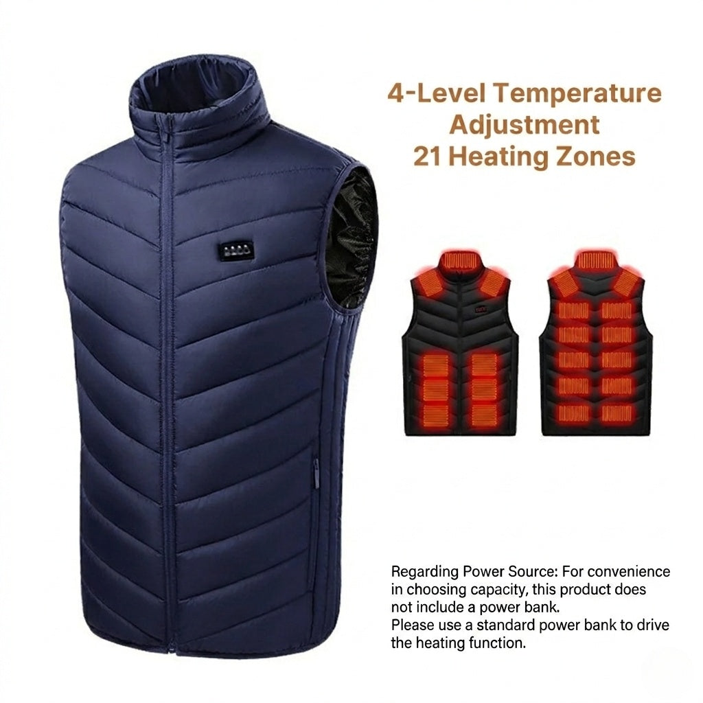 Heated Vest with 3 Modes, 5V Power, Windproof & Lightweight.