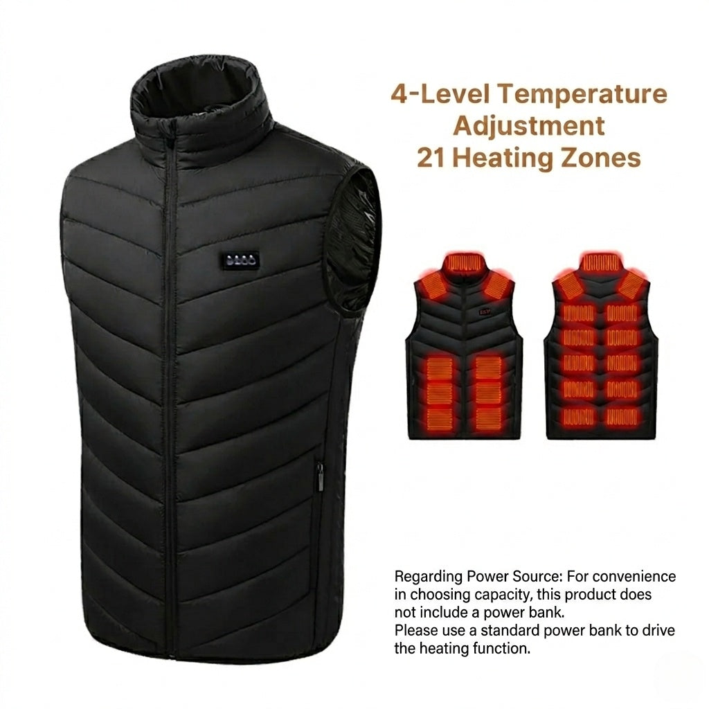 Heated Vest with 3 Modes, 5V Power, Windproof & Lightweight.