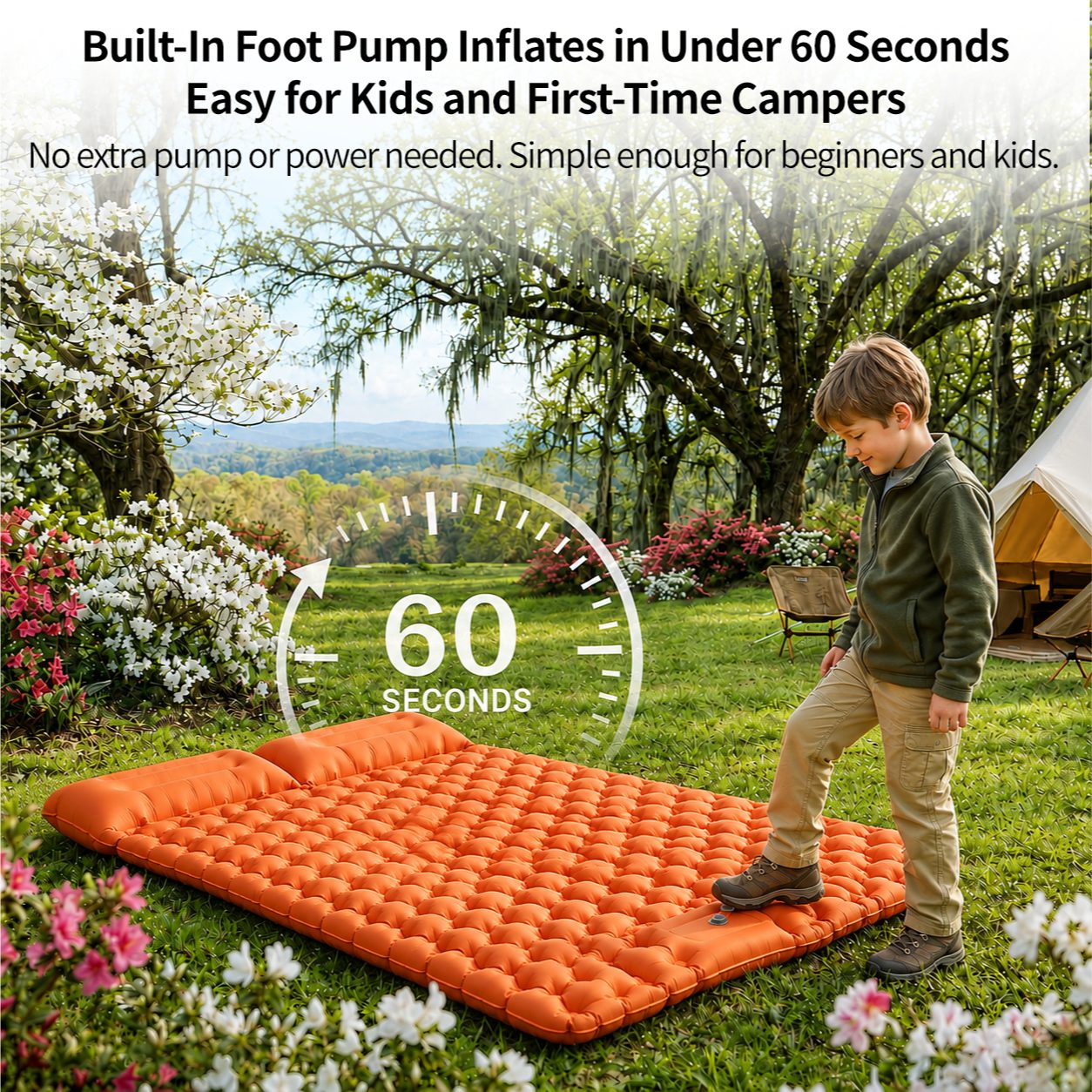 Traverseon AirLiftโข Ultralight Quick Inflate Camping Mattress