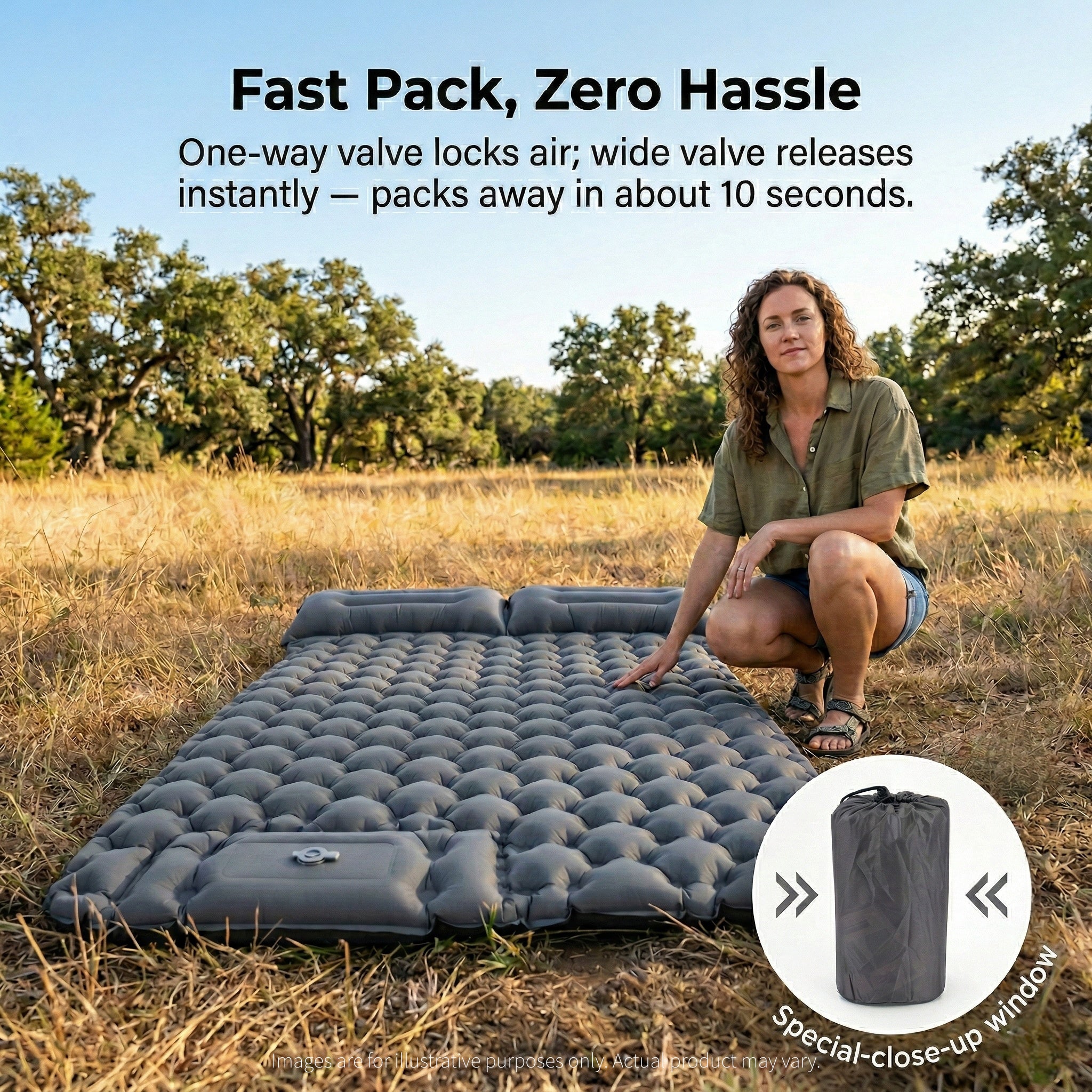 Traverseon AirLift™ Ultralight Quick Inflate Camping Mattress
