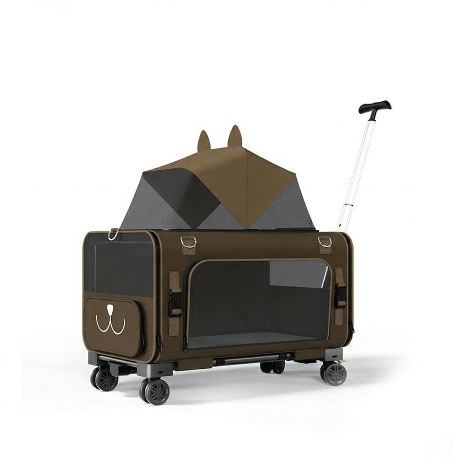 2-in-1 Pet Stroller & Carrier – Foldable Breathable Dog & Cat Travel Cart | Traverseon