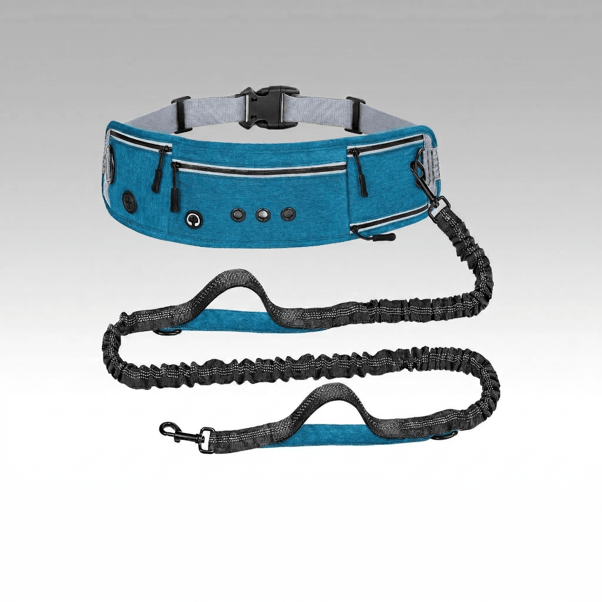 Hands-Free Dog Leash with Waist Bag – Dual Buffer Anti-Pull Running Leash for Walking & Hiking | Traverseon
