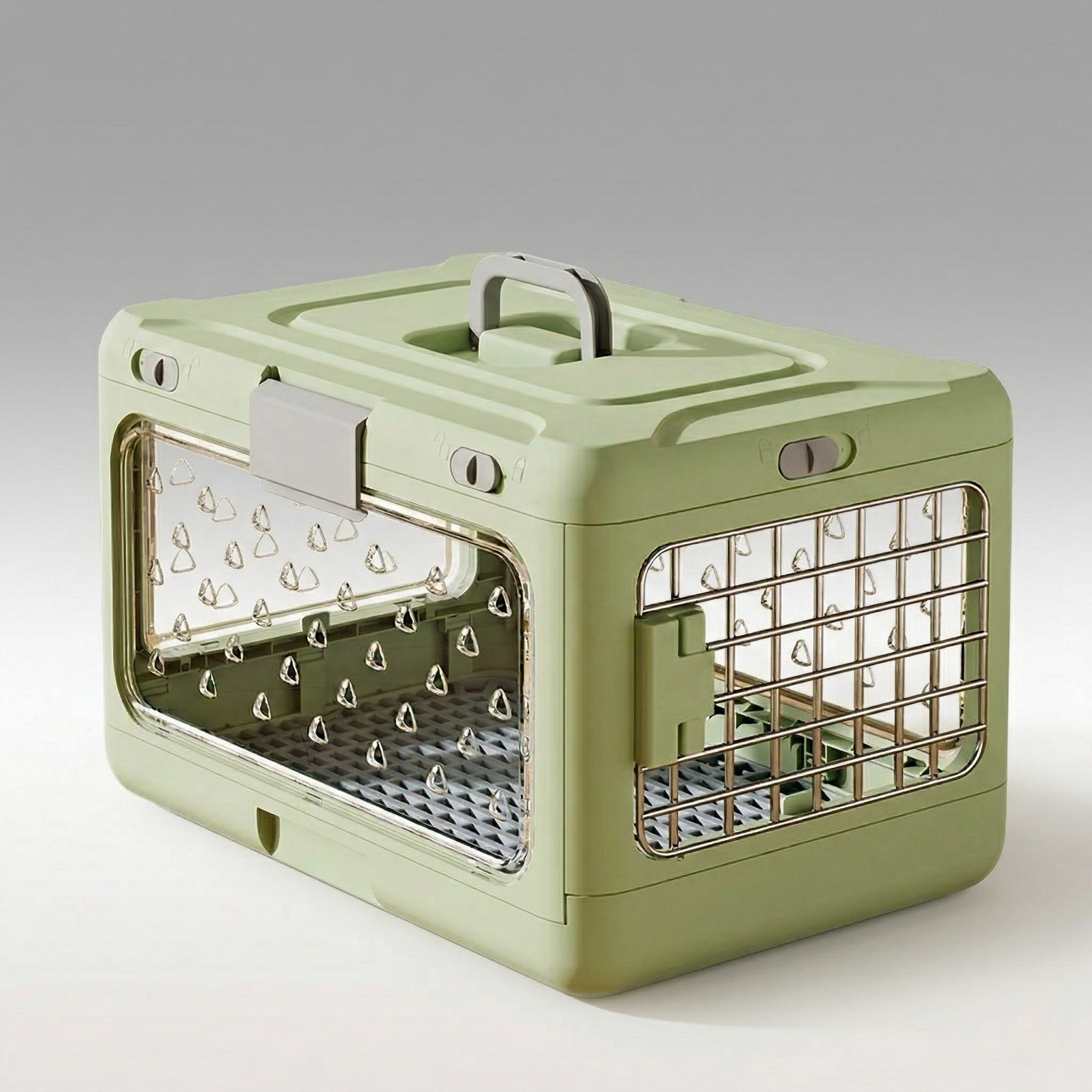 Top-Opening Foldable Pet Carrier – Hard-Sided Ventilated for Air Travel | Traverseon