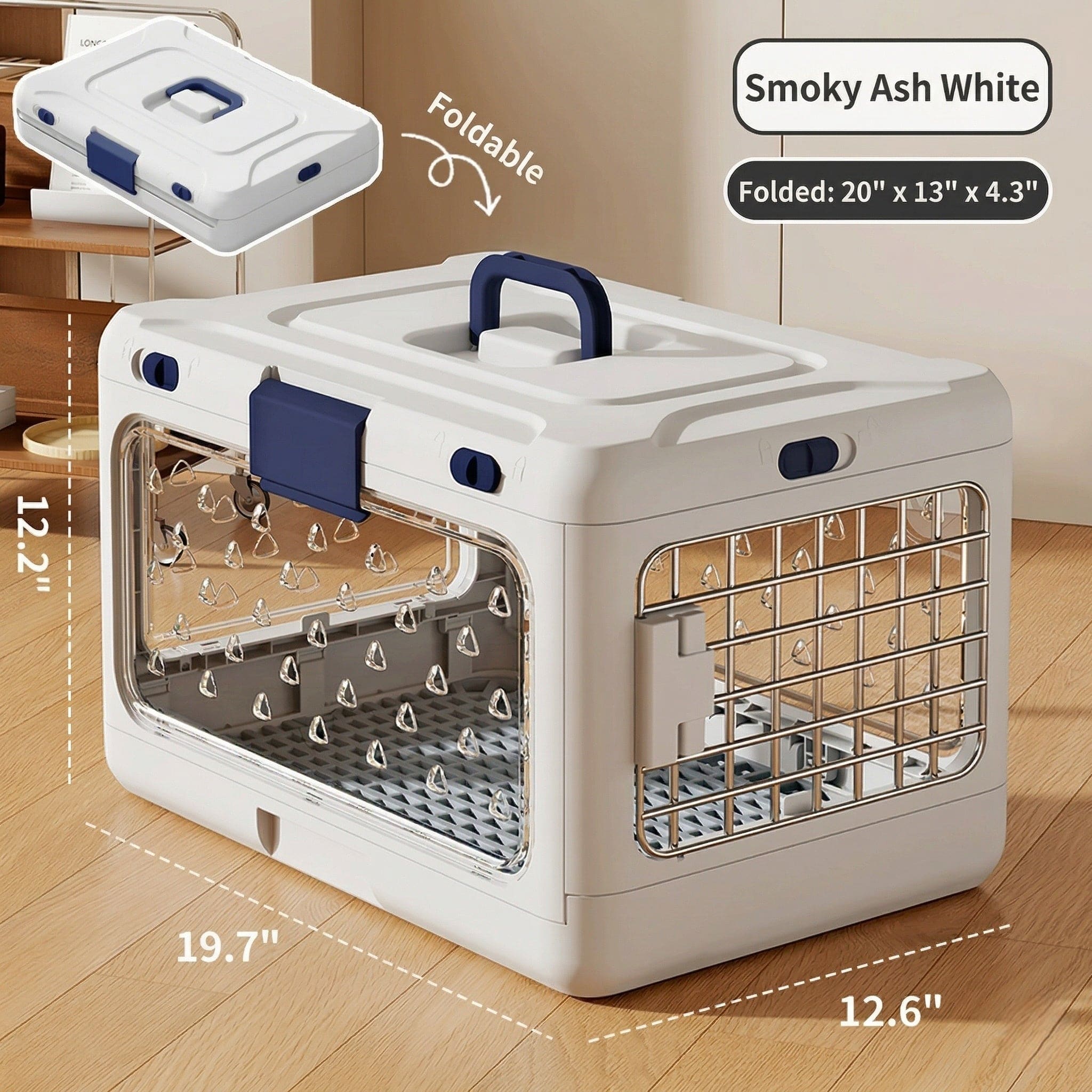 Top-Opening Foldable Pet Carrier – Hard-Sided Ventilated for Air Travel | Traverseon