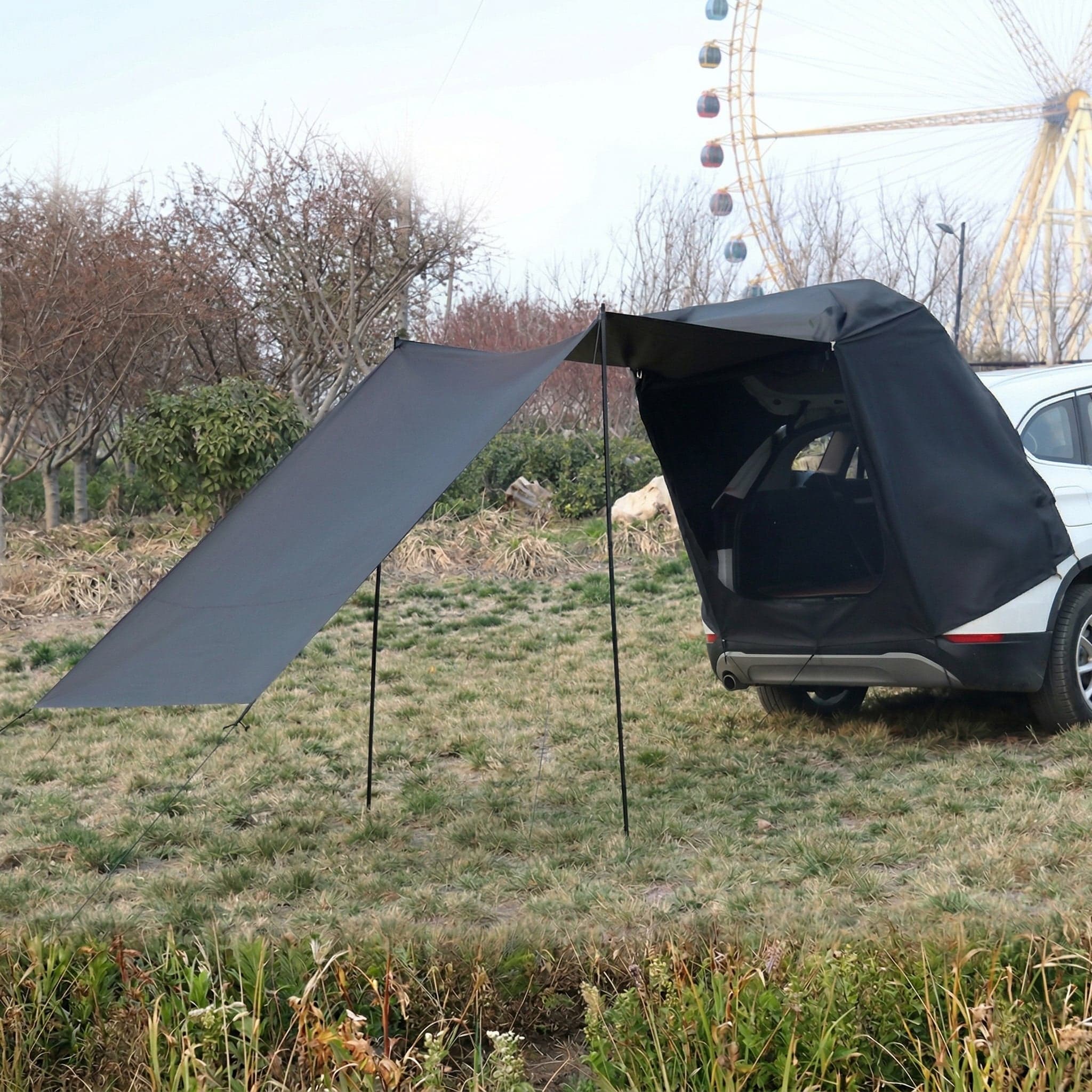 Car Rear SUV Tailgate Tent – Waterproof Sunshade Mosquito Net Shelter | Traverseon