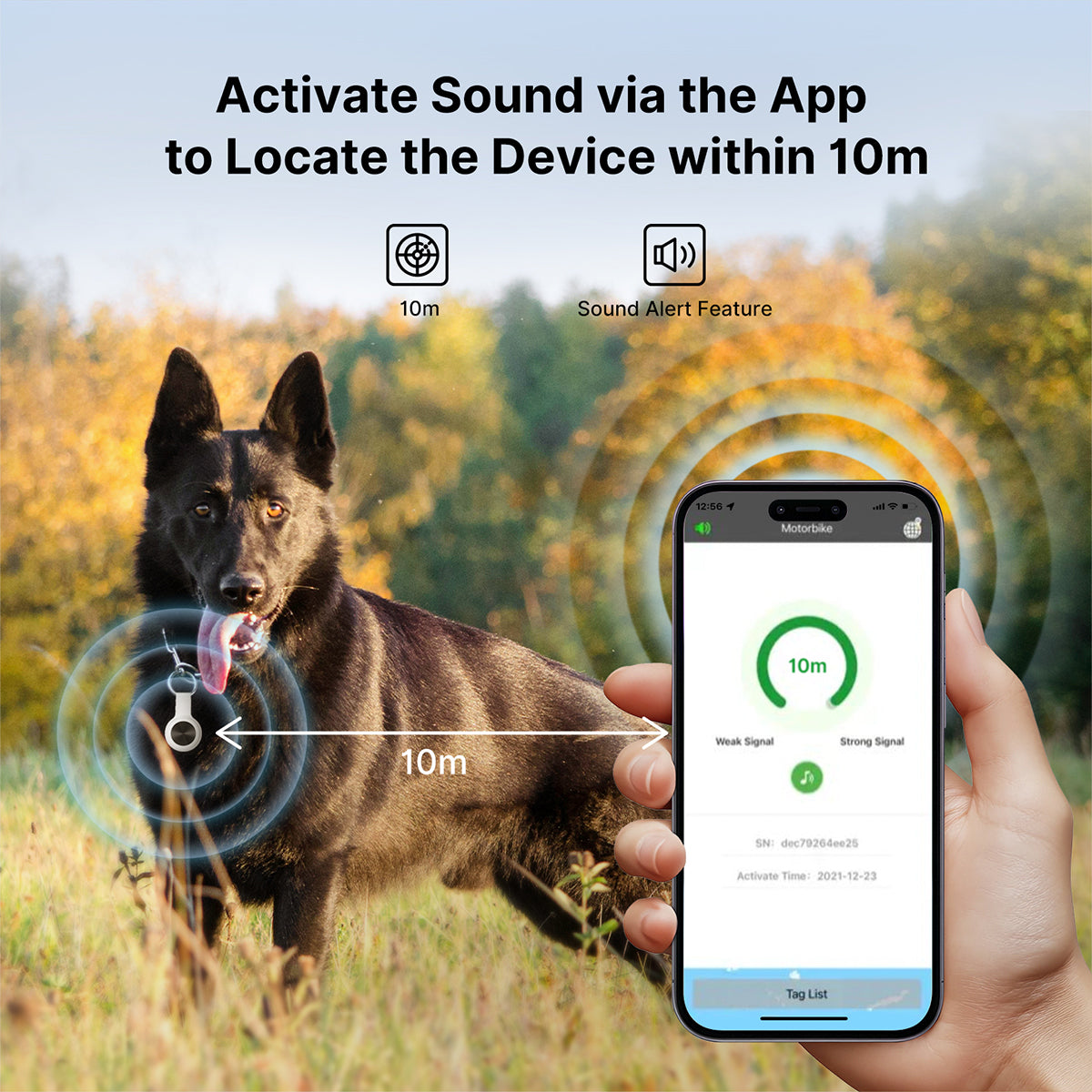 FindSync™ Smart Pet Tracker IP65 Waterproof, iOS & Android – for Outdoor Pet Use | Traverseon