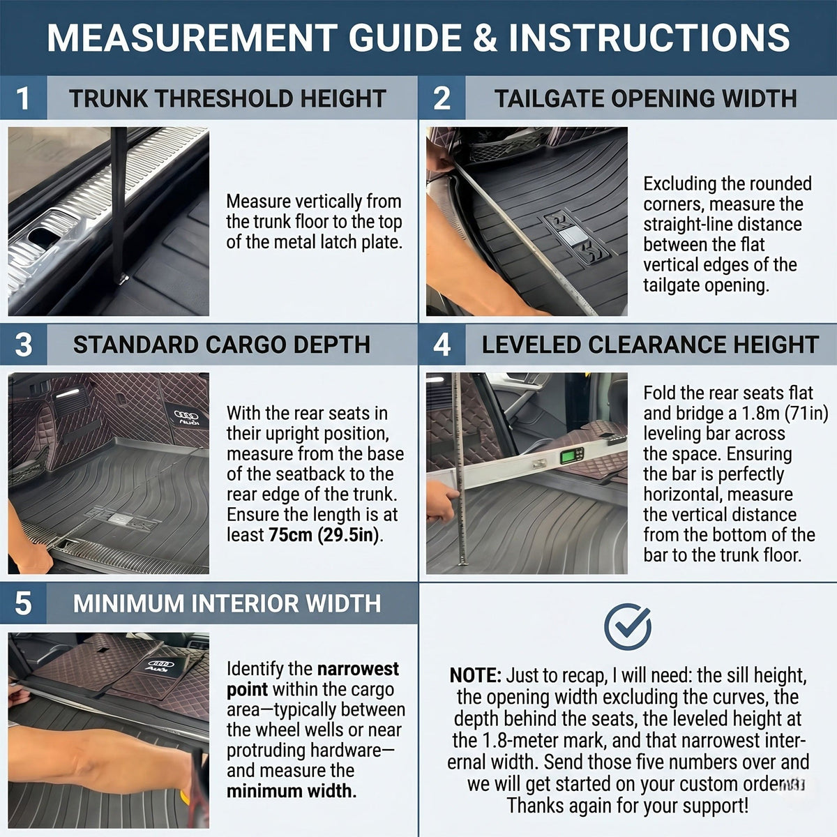 Traverseon SUV sleeping platform kit measurement guide for perfect vehicle fitment