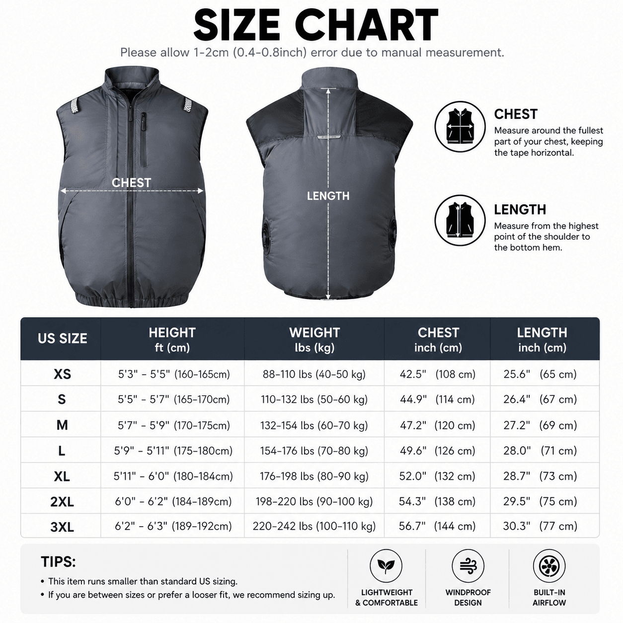 Cooling Vest Jacket for Men Women – Dual Fan UV Water Resistant Work Vest | Traverseon
