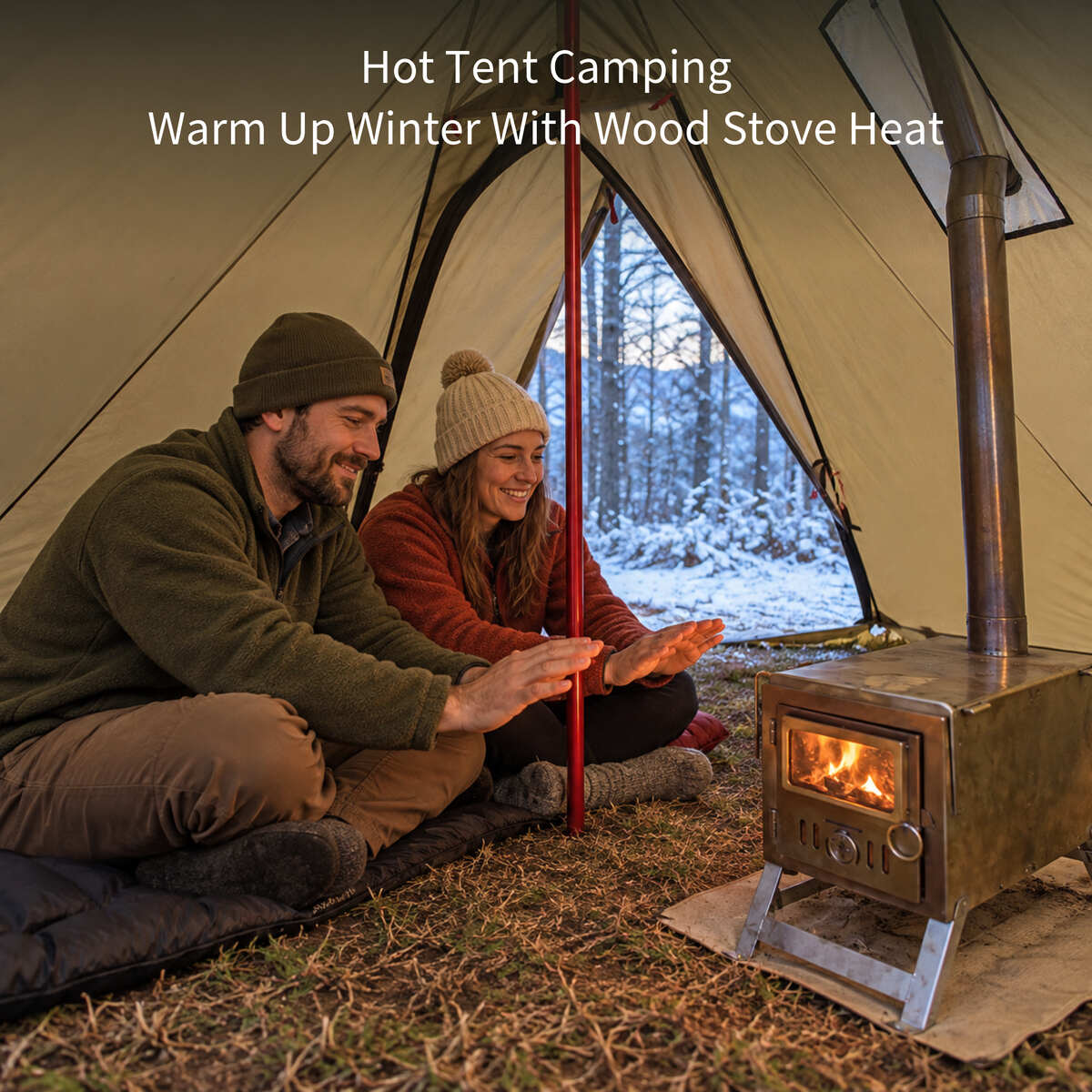 Hot Tent-1โ3 Person Ultralight 4 Season Teepee Tent with Stove Jack | Traverseon