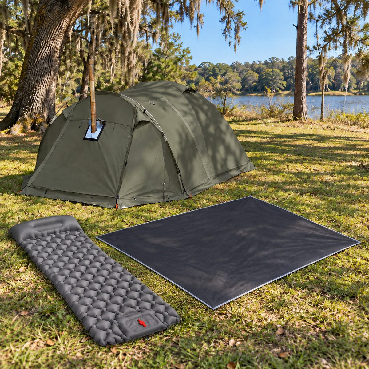 All-Season Family Hot Camping Tent with Stove Jack