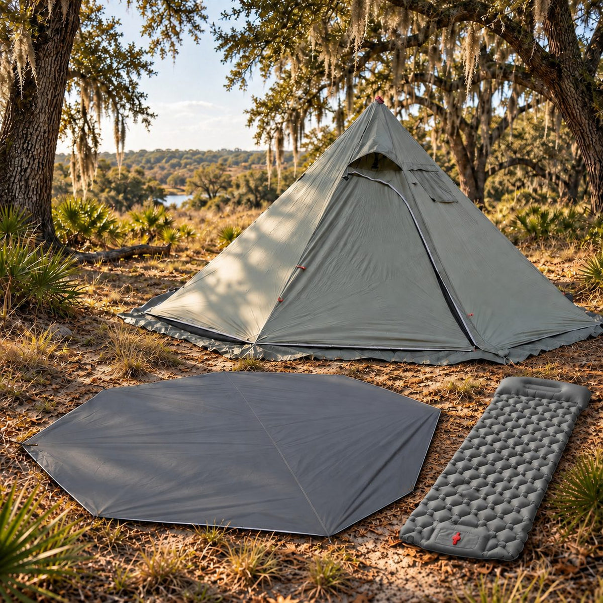 Hot Tent-1–3 Person Ultralight 4 Season Teepee Tent with Stove Jack | Traverseon
