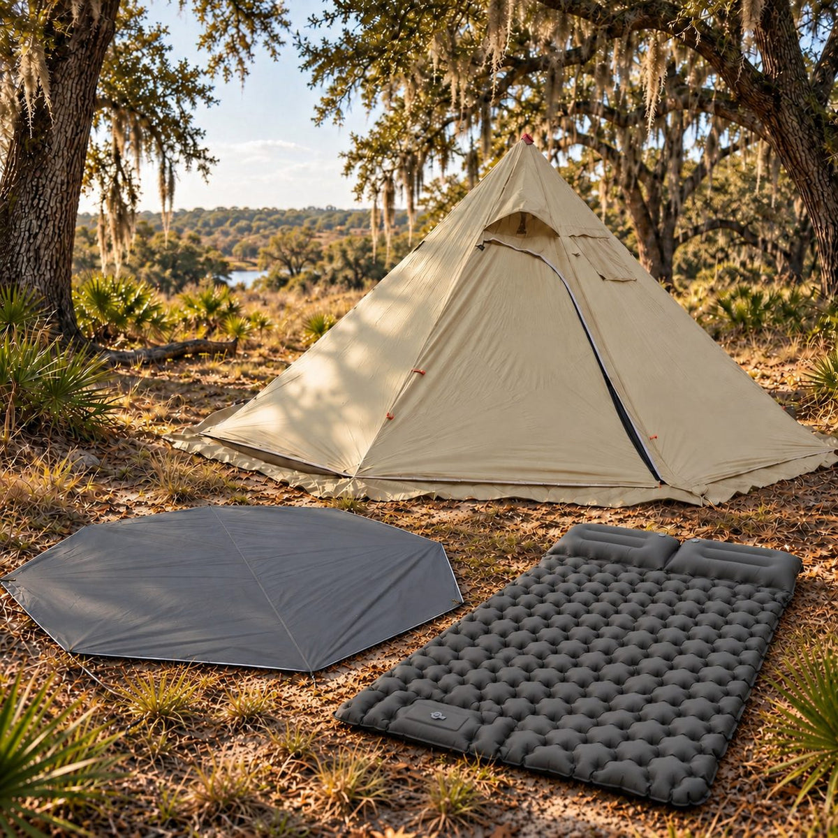 Hot Tent-1–3 Person Ultralight 4 Season Teepee Tent with Stove Jack | Traverseon