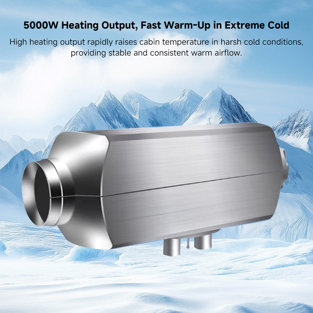 Air Parking Heater – 5000W Diesel Quiet Rapid Heat Portable for Car Truck RV | Traverseon