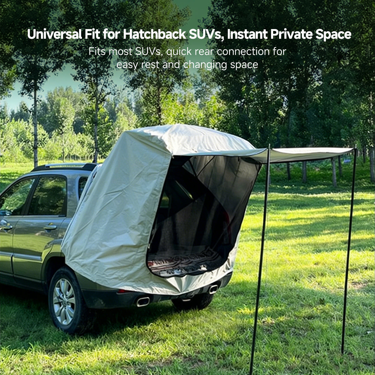 Car Rear SUV Tailgate Tent – Waterproof Sunshade Mosquito Net Shelter | Traverseon