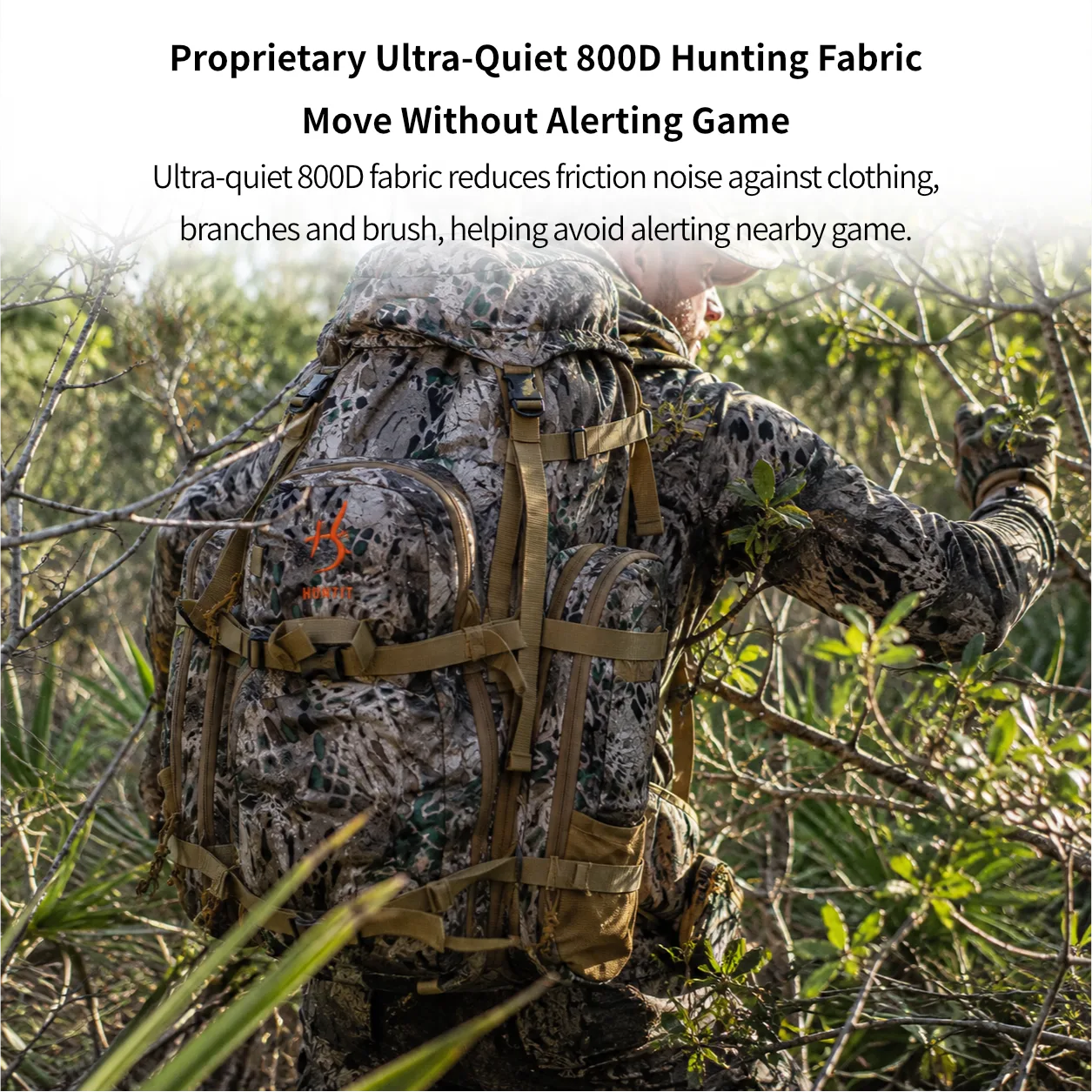 65.5L Camo Framed Hunting Backpack – 40 kg (88 lb) Max Load Meat Hauler | Traverseon
