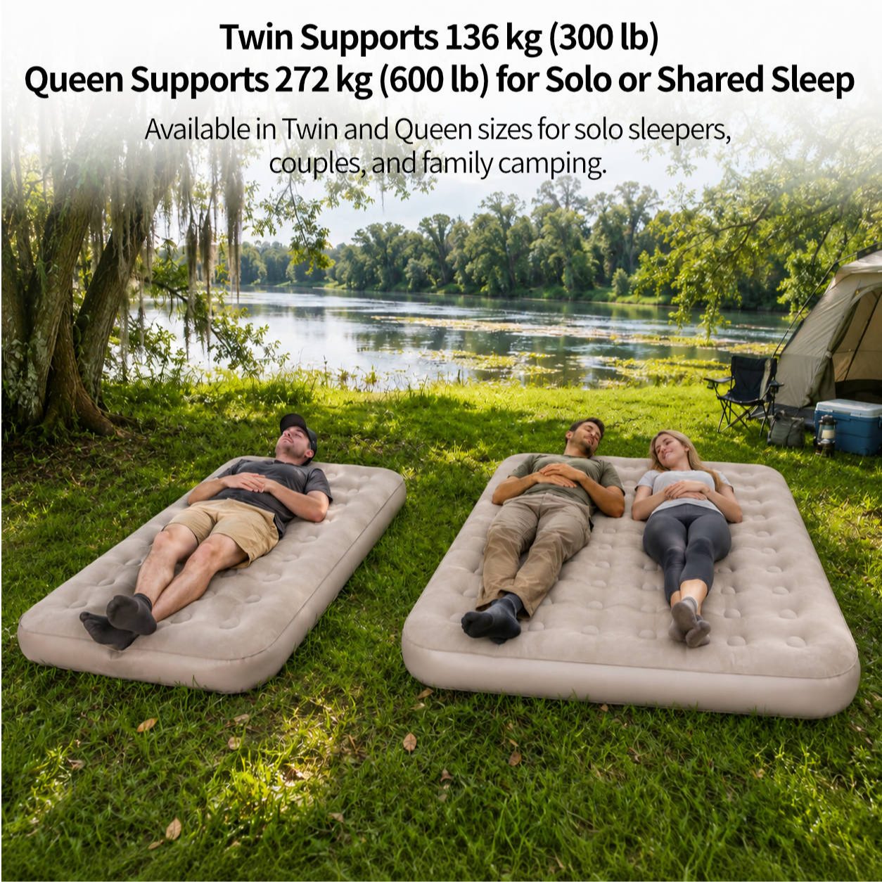 Self-Inflating Air Mattress | 300lbs Support | Traverseon