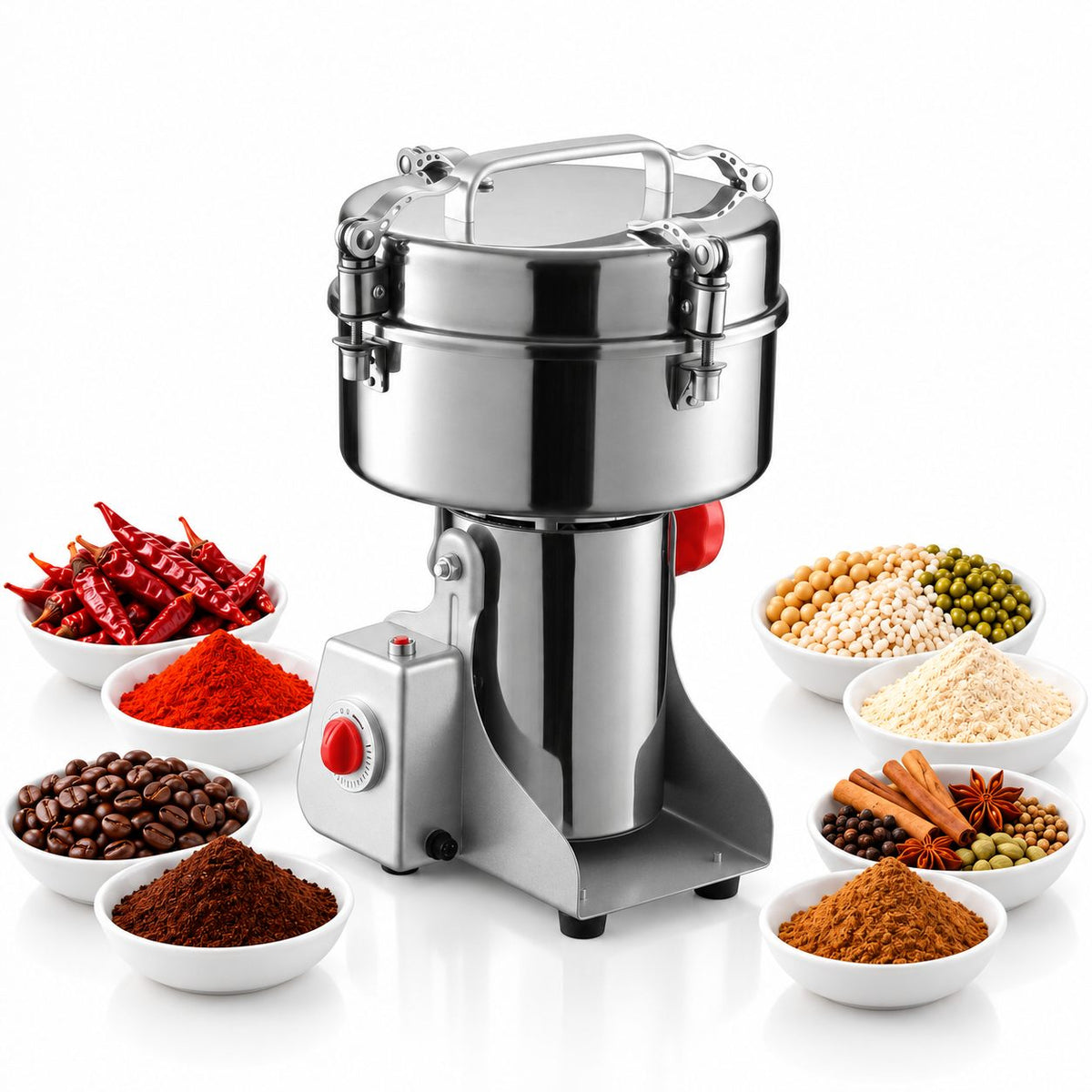 Electric Grain Grinder – 800g–2000g Swing-Type Spice & Herb Mill | Traverseon