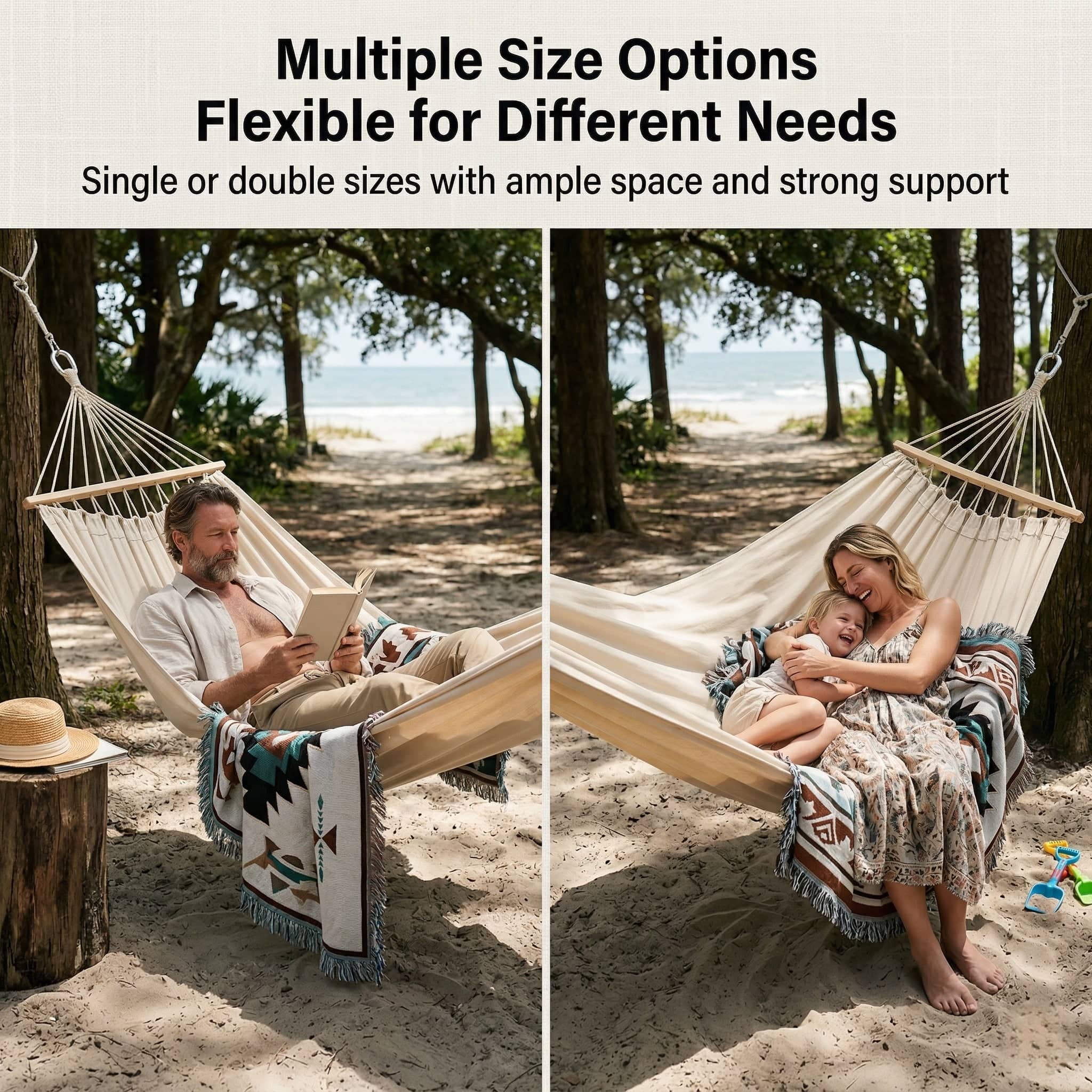 Traverseon Classic Canvas Anti-Rollover Hammock