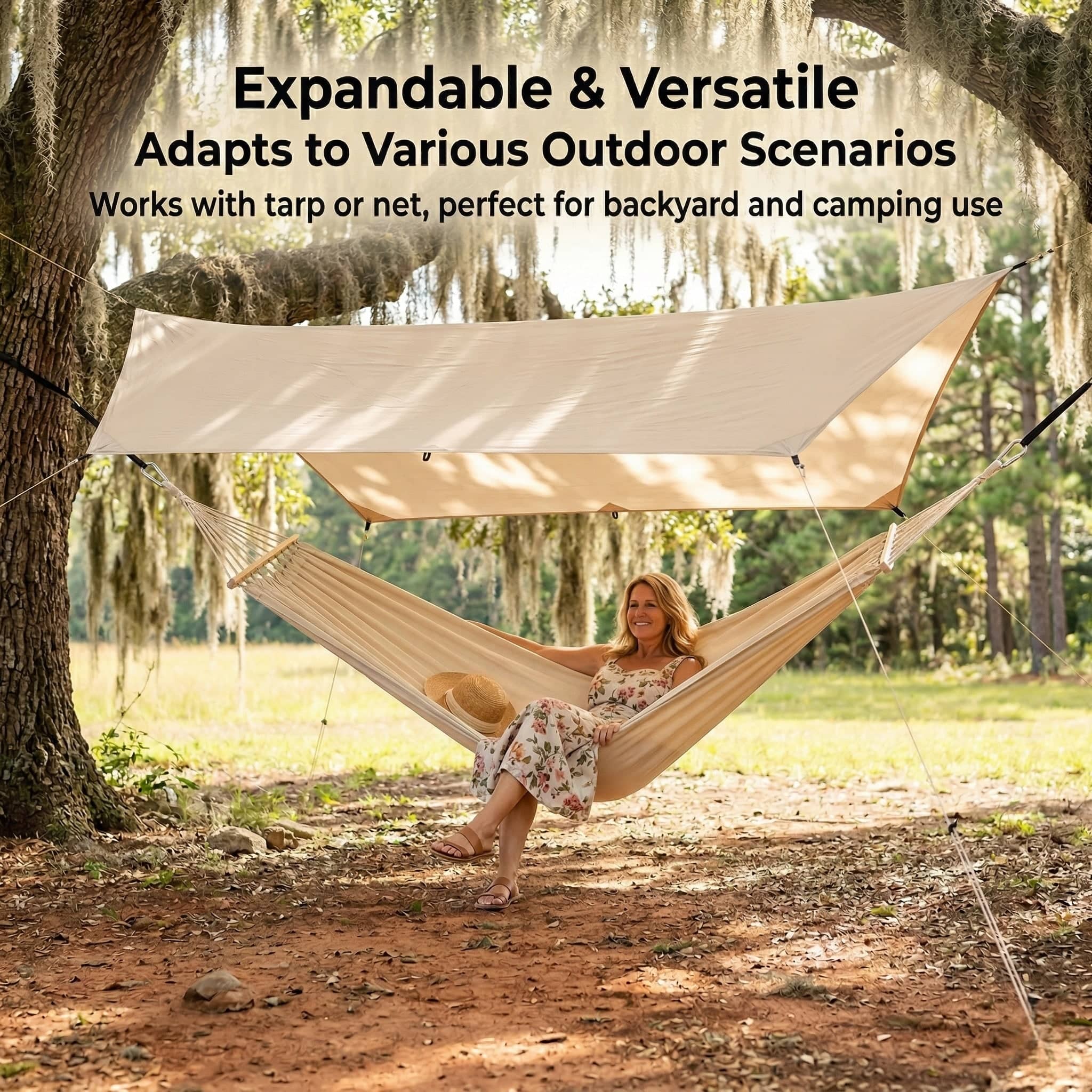Traverseon Classic Canvas Anti-Rollover Hammock