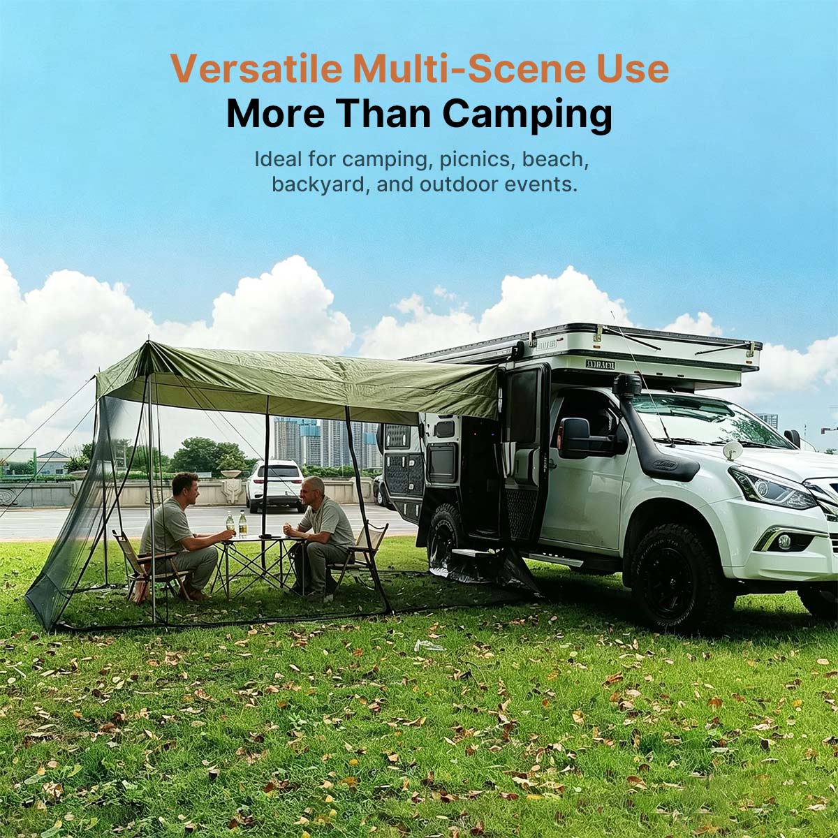 SUV Trunk Canopy Tent – Mosquito Net Sunshade Waterproof Car Shelter | Traverseon