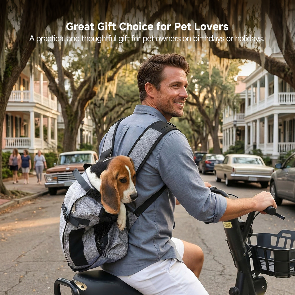 Heavy-Duty Pet Backpack Carrier (XS-L) - Escape-Proof Hiking Pack with Safety Whistle for Dogs & Cats up to 55 lbs | Traverseon