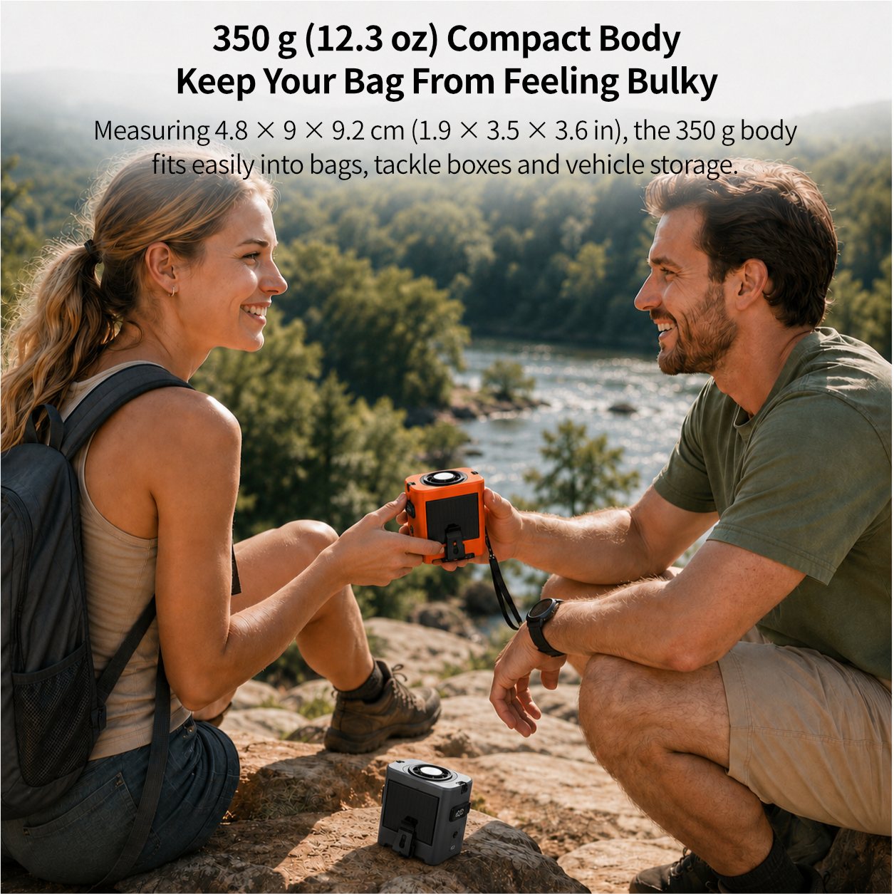 Portable Waist Fan – 8000mAh, 14,400 RPM Low-Noise, TEC Cooling & Solar | Traverseon