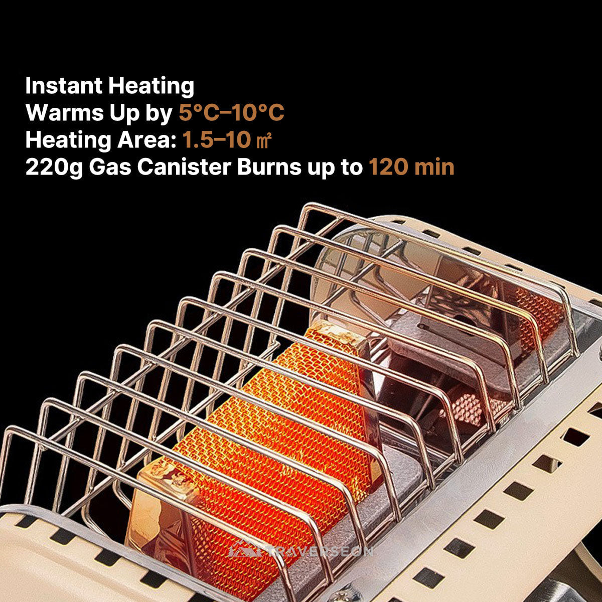 1200W Portable Butane Camping Heater & Warmer