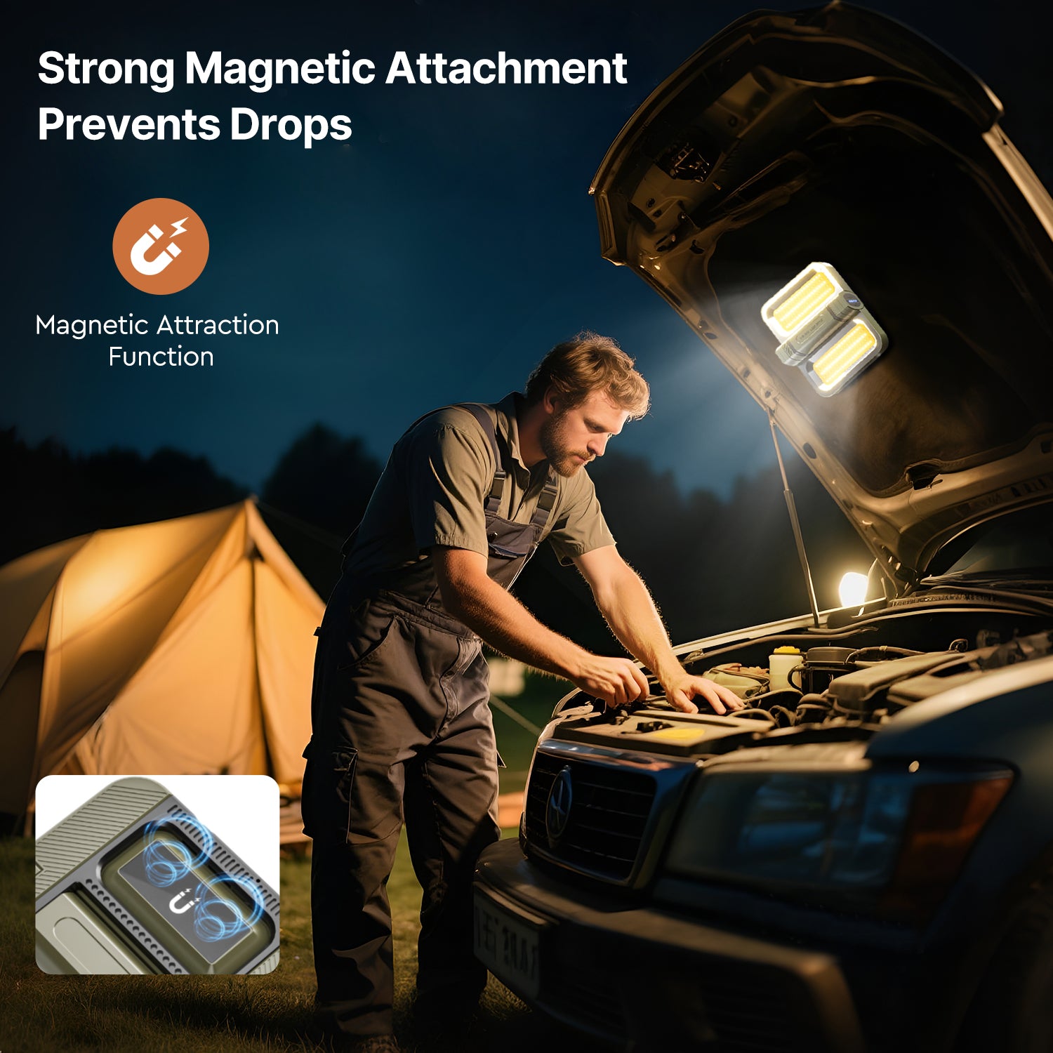 2400 LM Solar-Powered Lithium Battery Flood Light