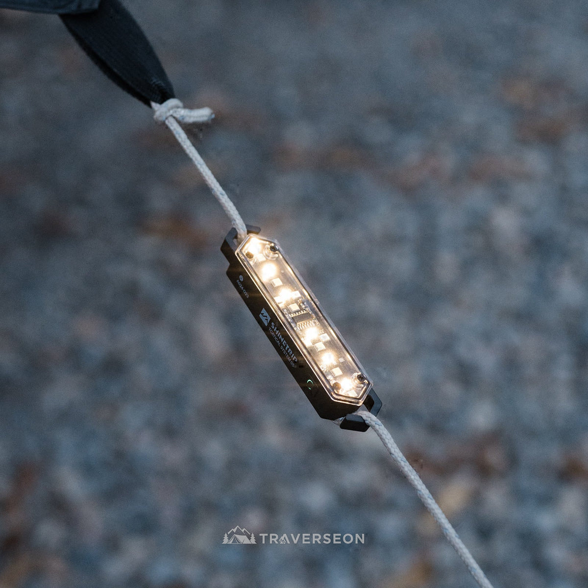 8-Piece Camping Rope Light Set with Buckles, Type-C Rechargeable, Stepless Dimming | Traverseon