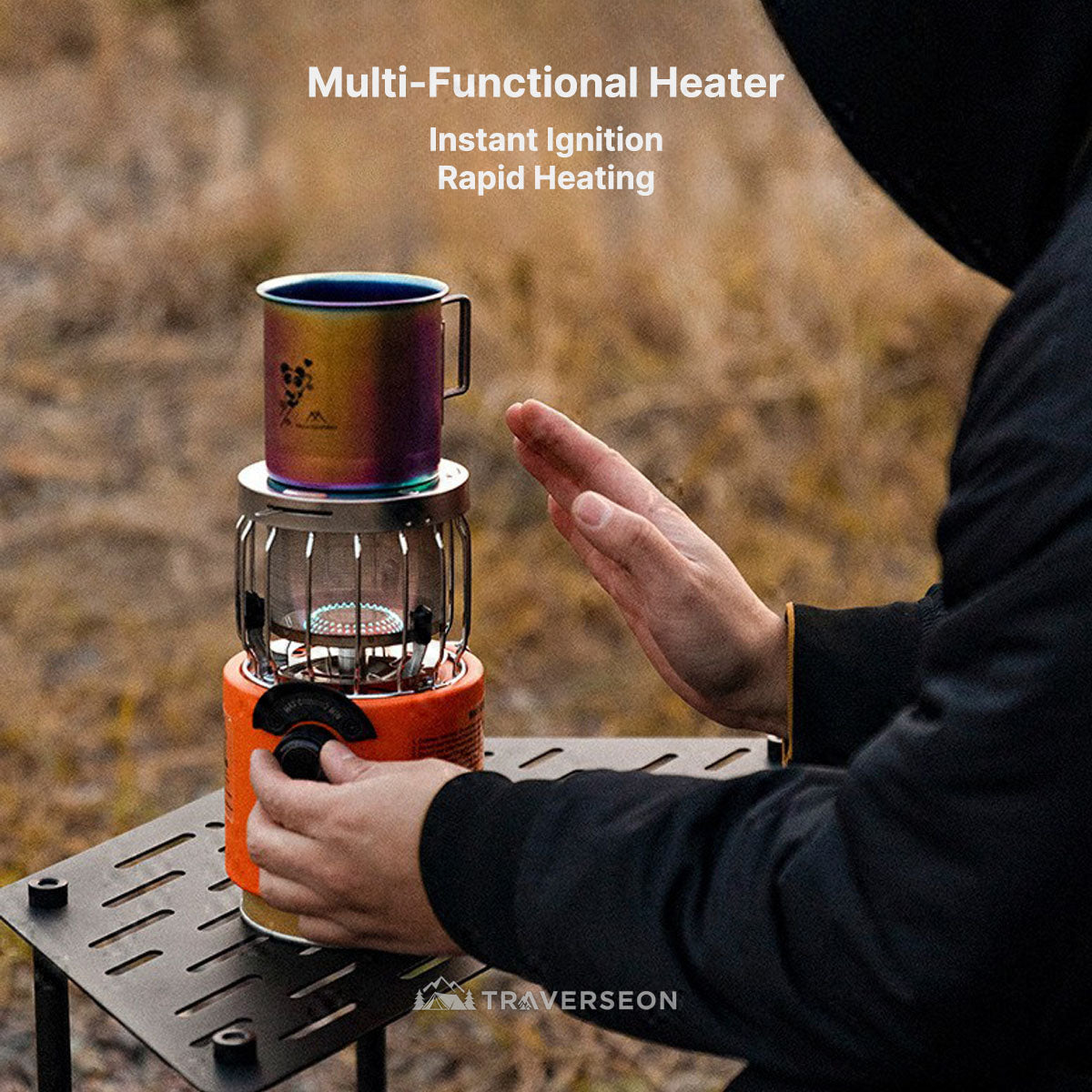 2000W Portable Outdoor Stove & Heater, Multi-Function Cooking