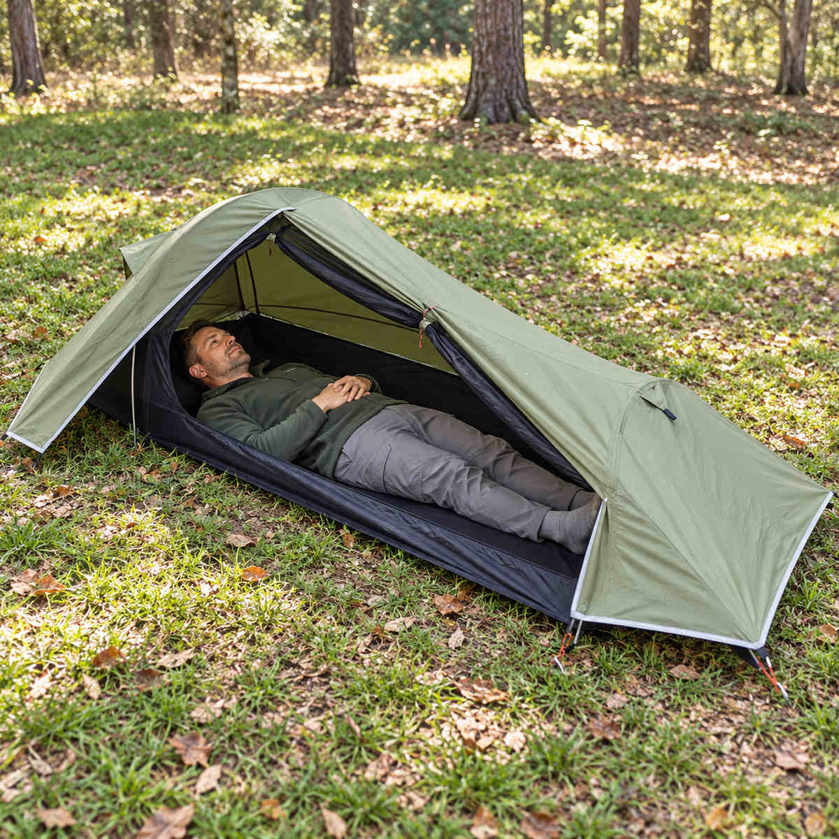 Ultralight 1P Backpacking Tent โ 1.35 kg, Stealth Design, 4-Season Universal, Wind and Rainproof