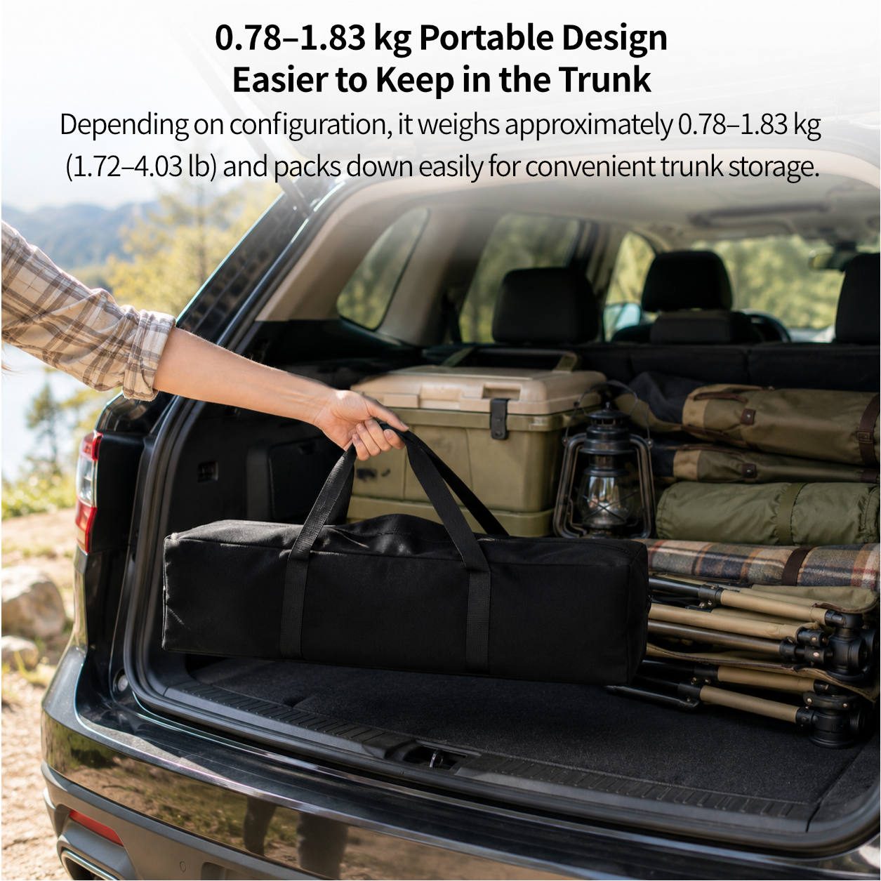 SideMount Dual-Use Car Awning — 2 in 1 Rear & Side Setup, Leak Resistant, Windproof Stable, All Weather Portable | Traverseon