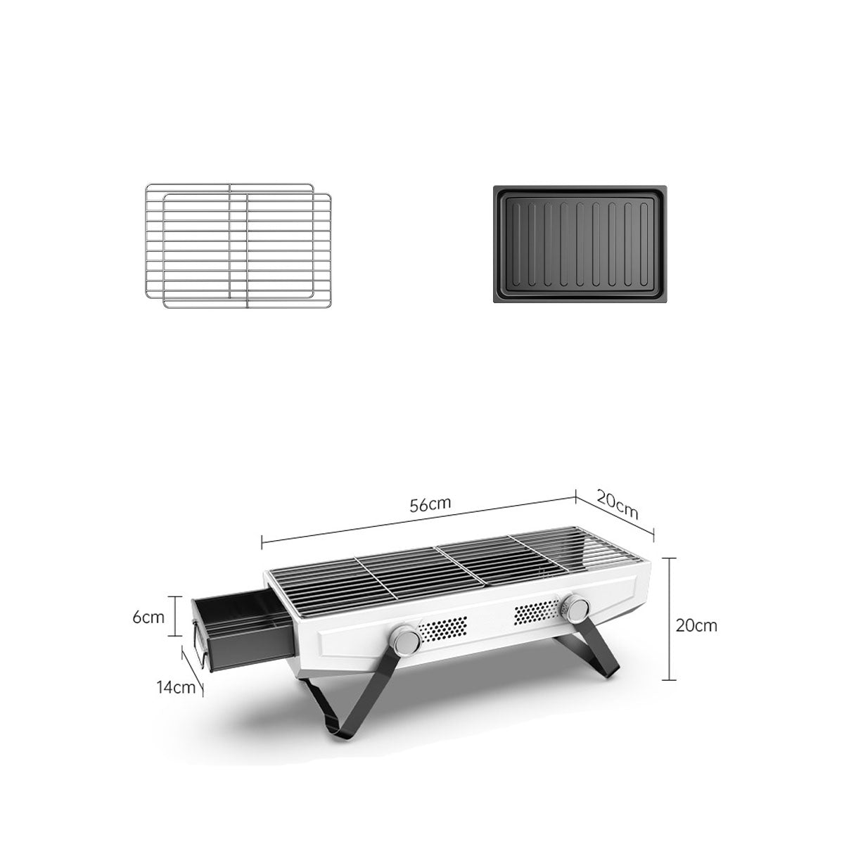 Portable Stainless Steel Grill – Foldable 3-7 People BBQ | Traverseon