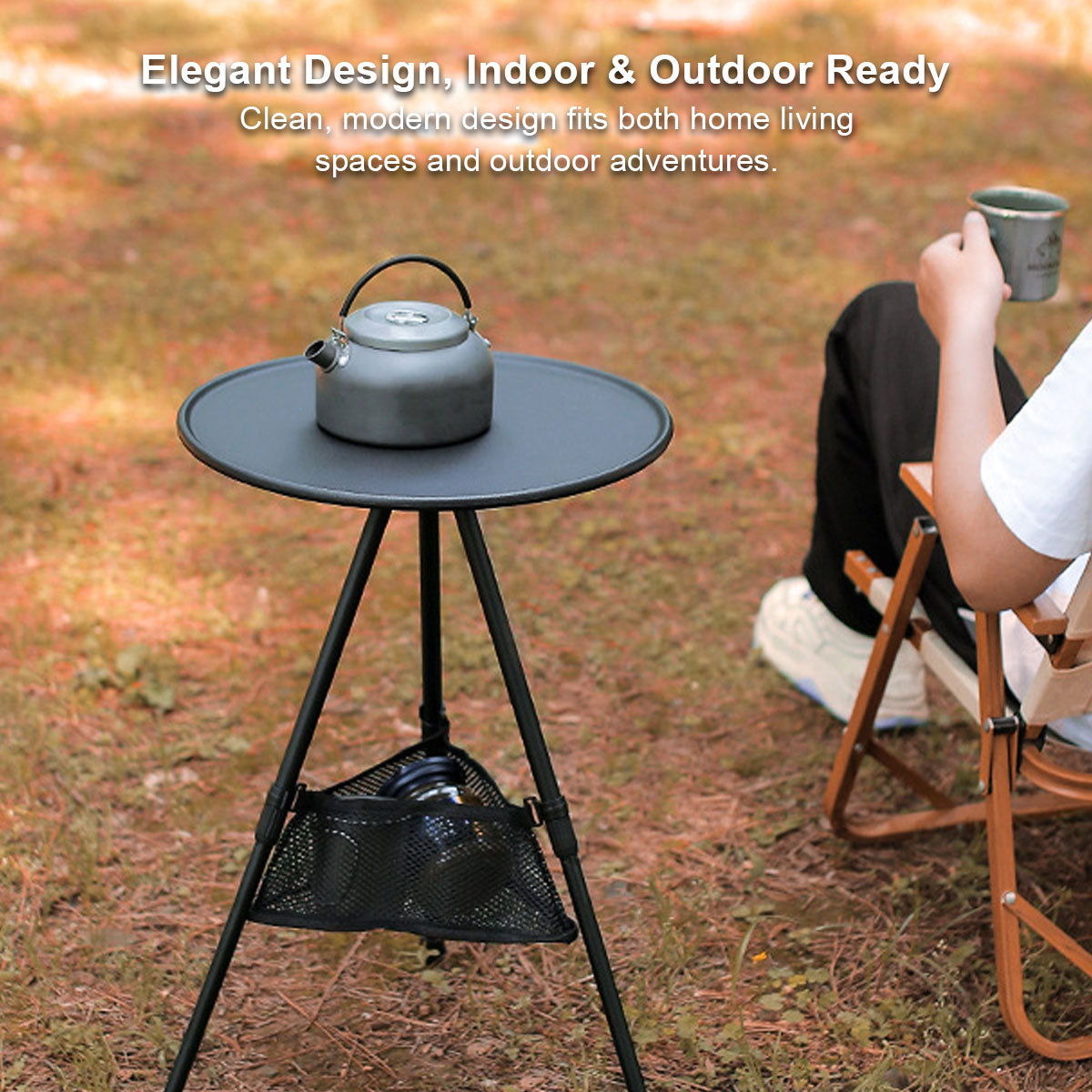 Aluminum Alloy Table – Small Round Portable Detachable Camping Outdoor | Traverseon