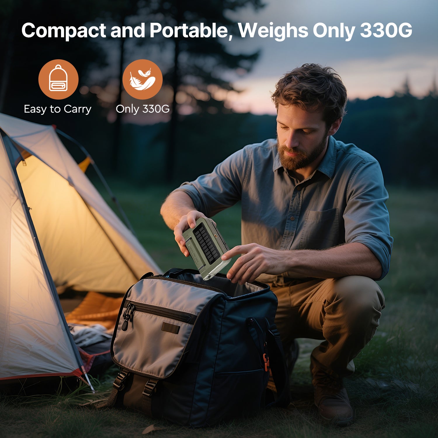 2400 LM Solar-Powered Lithium Battery Flood Light