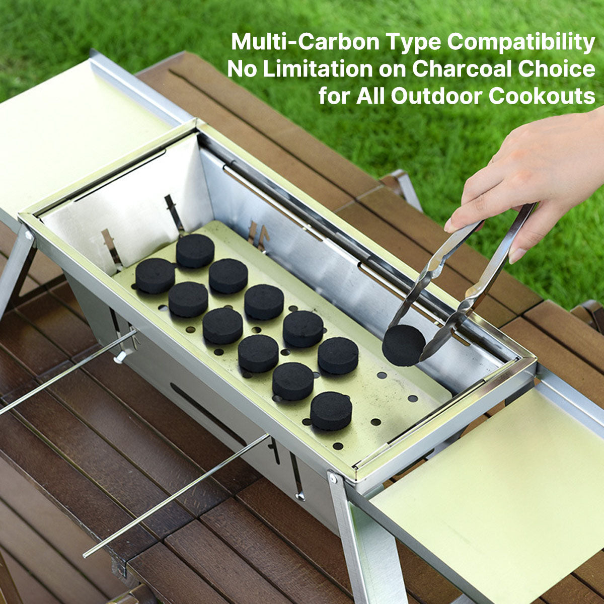 Portable Charcoal BBQ – 2cm Ultra-Thin Foldable for 3-6 People | Traverseon