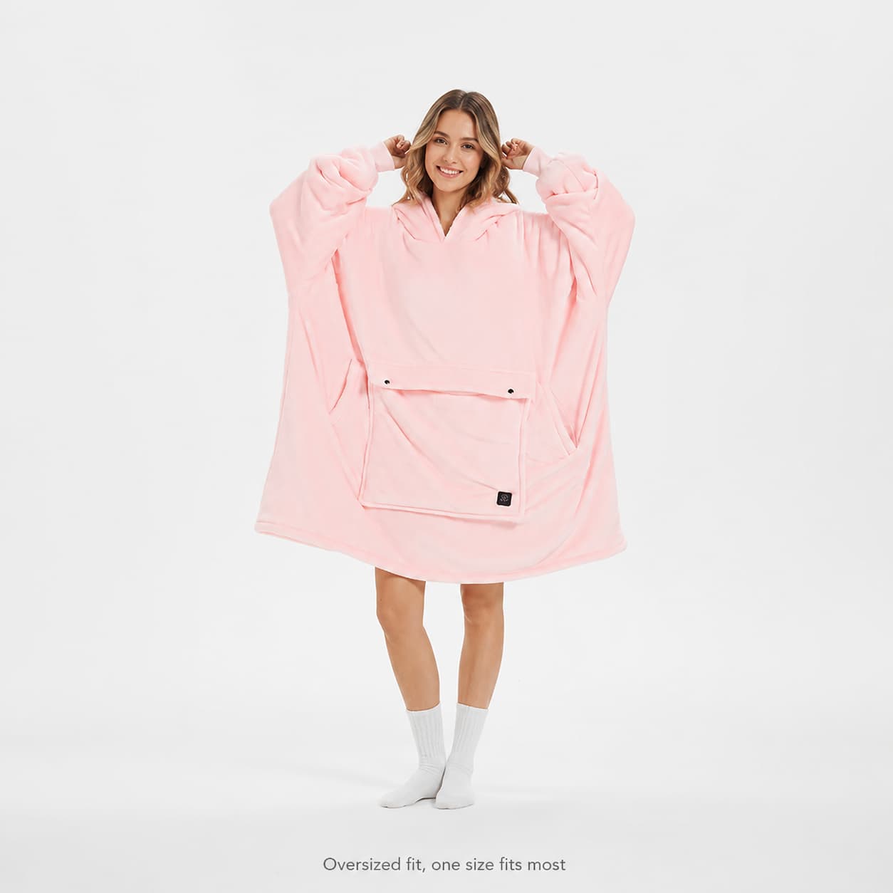 USB Heated Wearable Blanket Hoodie – 3-Zone Flannel Warmth | Traverseon