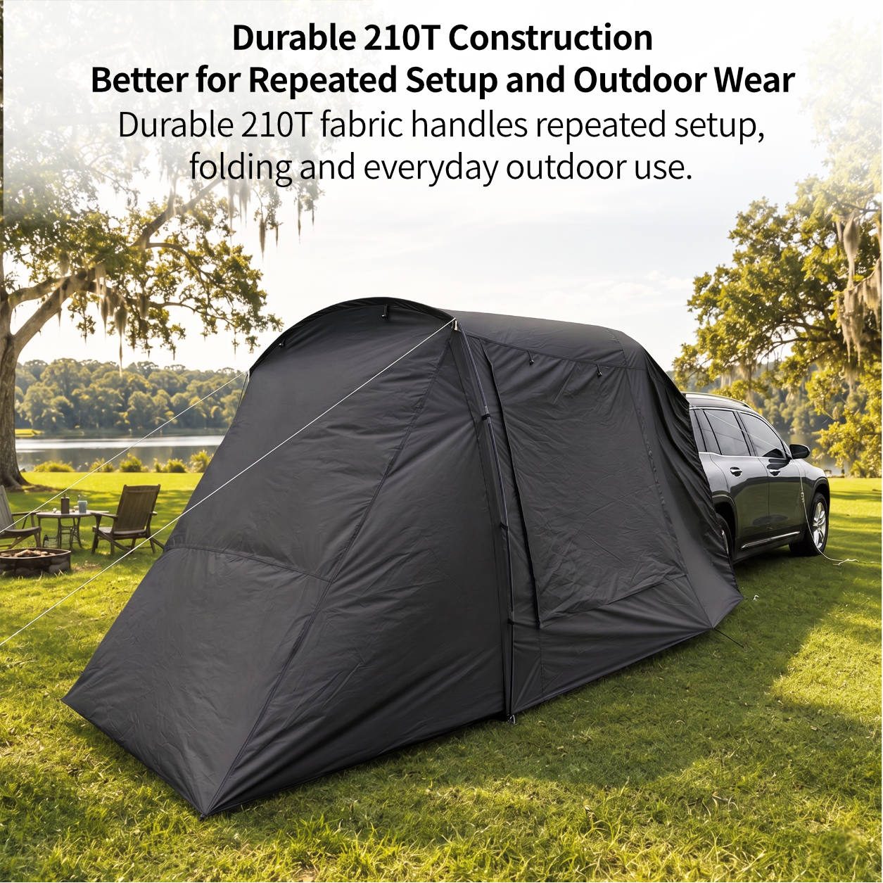 SUV Tailgate Tent Canopy – Leak Resistant 210T 3000 Waterproof UV Protection for Car Camping | Traverseon