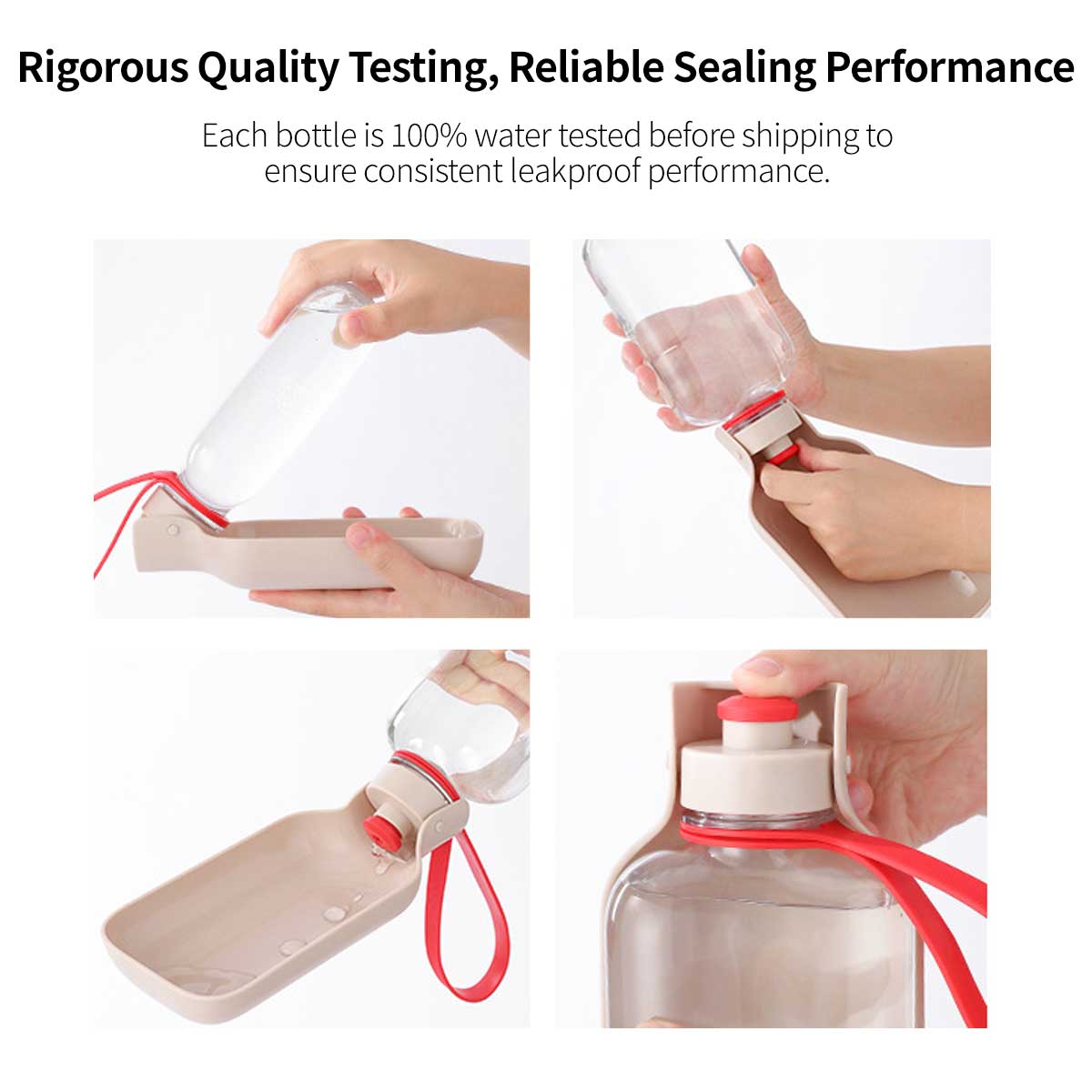 Portable Dog Water Bottle – 550/350ml 150° Fold Wide-Mouth, Leak-Proof for Outdoor Walking | Traverseon