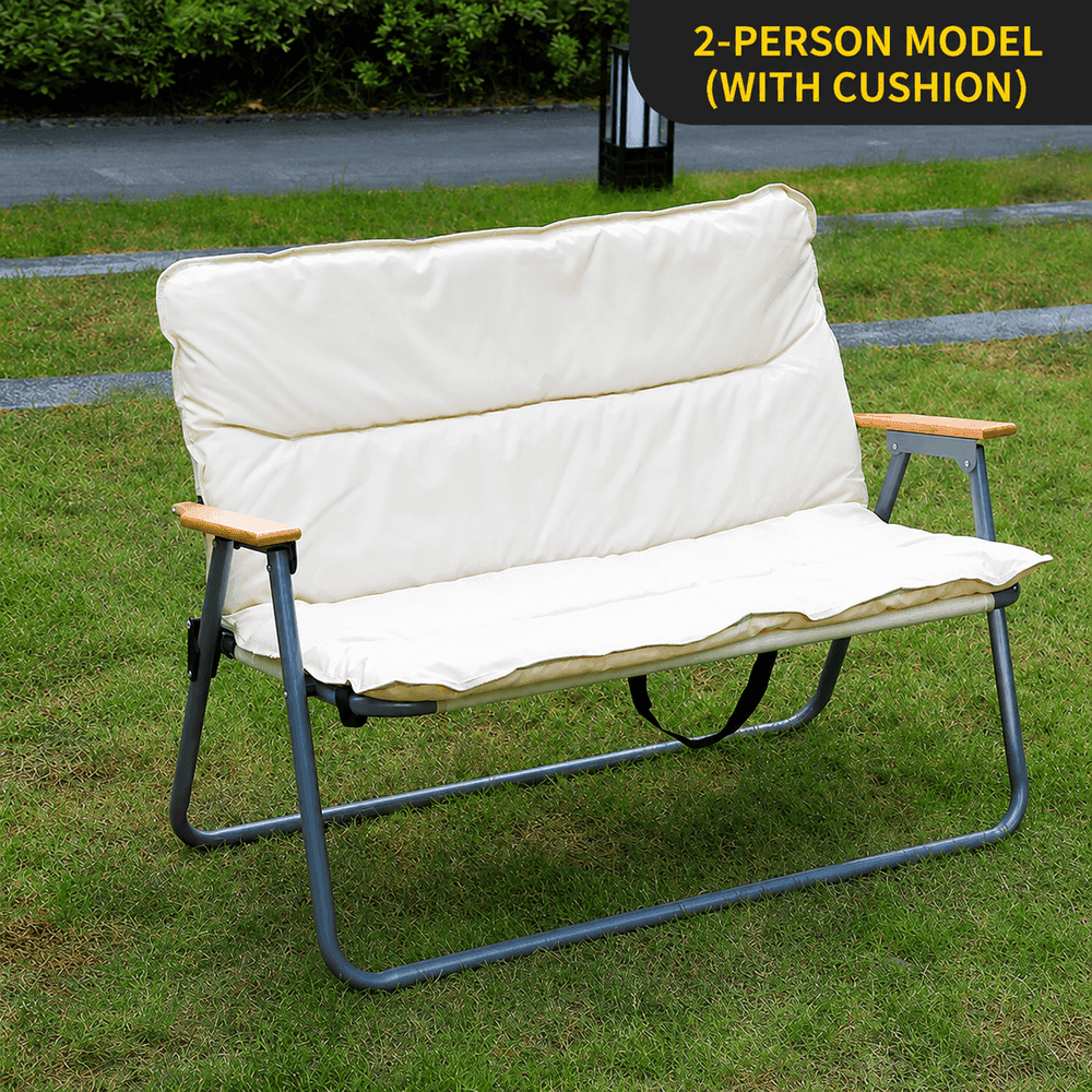 2-Person Padded Camping Loveseat – Foldable Outdoor Chair | Traverseon