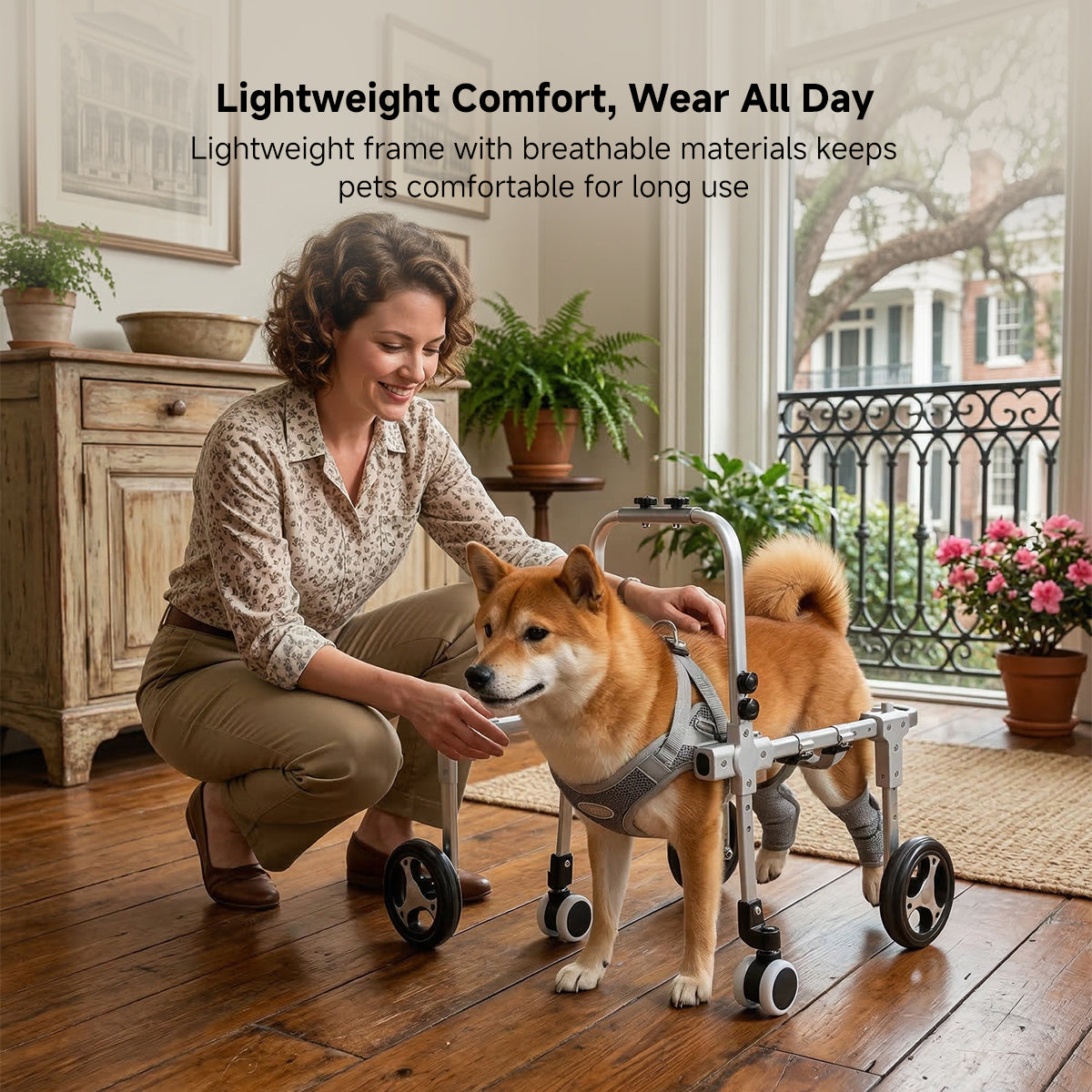 Dog Wheelchair for Back Legs – 2/4-Wheel Adjustable Mobility Cart | Traverseon