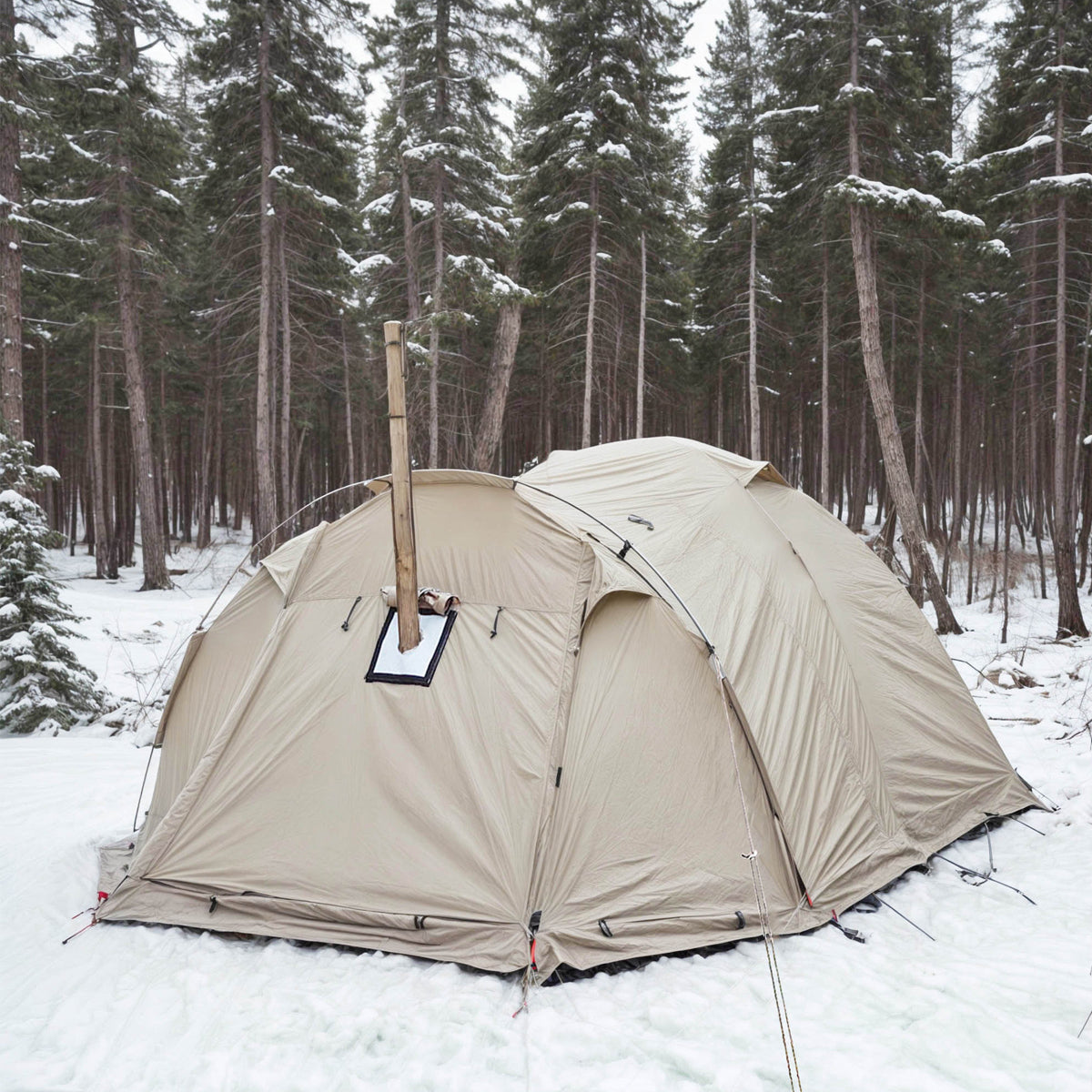 All-Season Family Hot Camping Tent with Stove Jack