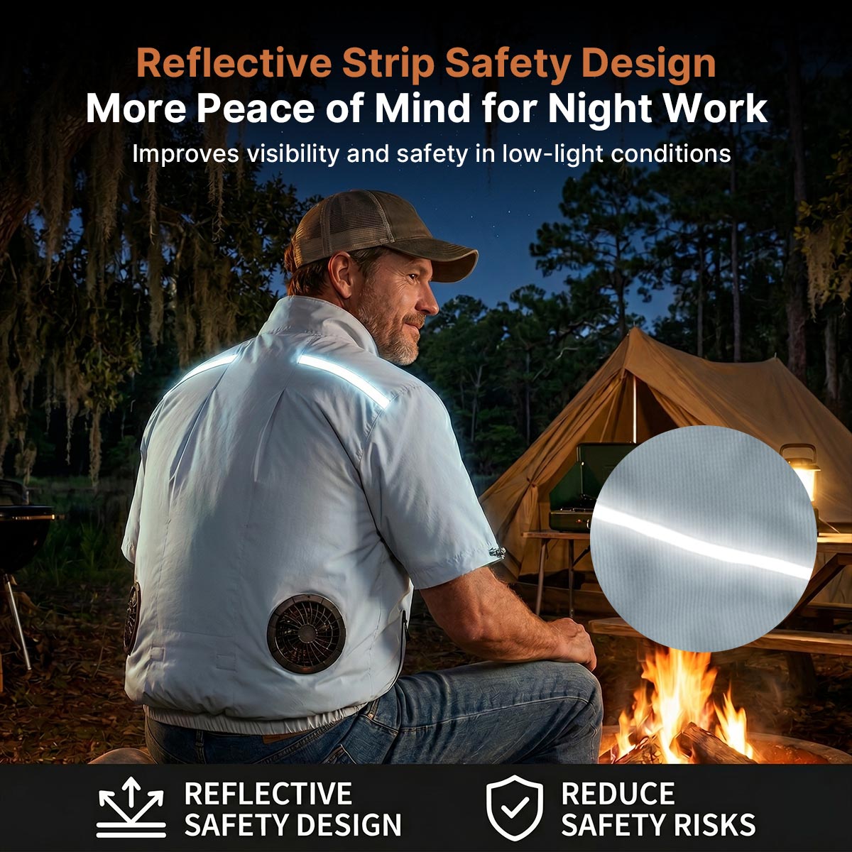 Cooling Workwear Fan Jacket – 5V/12V Outdoor Cooling Vest | Traverseon