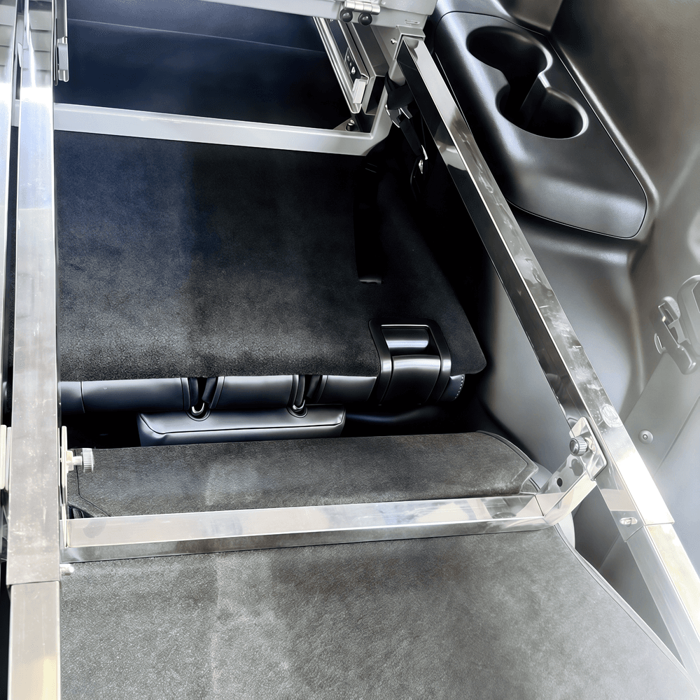 Customizable overland drawer system frame structure for professional SUV camping